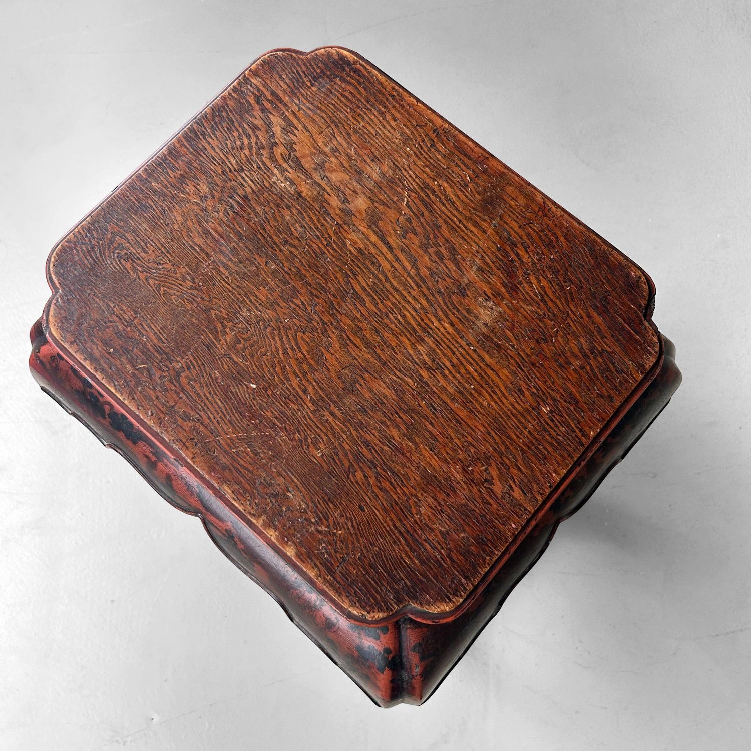 Antique Chinese Altar Stand with Lacquer Decoration – 19th Century