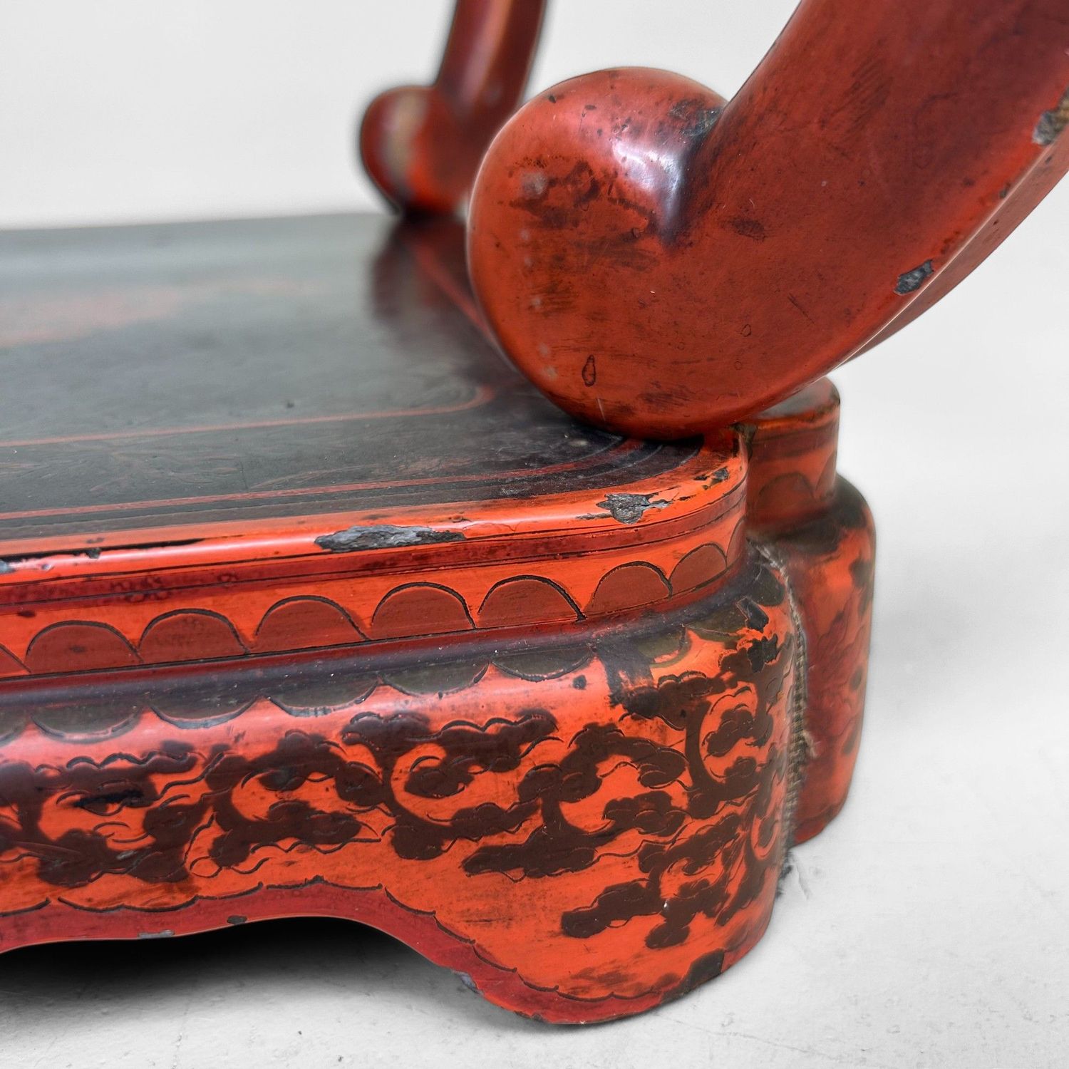 Antique Chinese Altar Stand with Lacquer Decoration – 19th Century