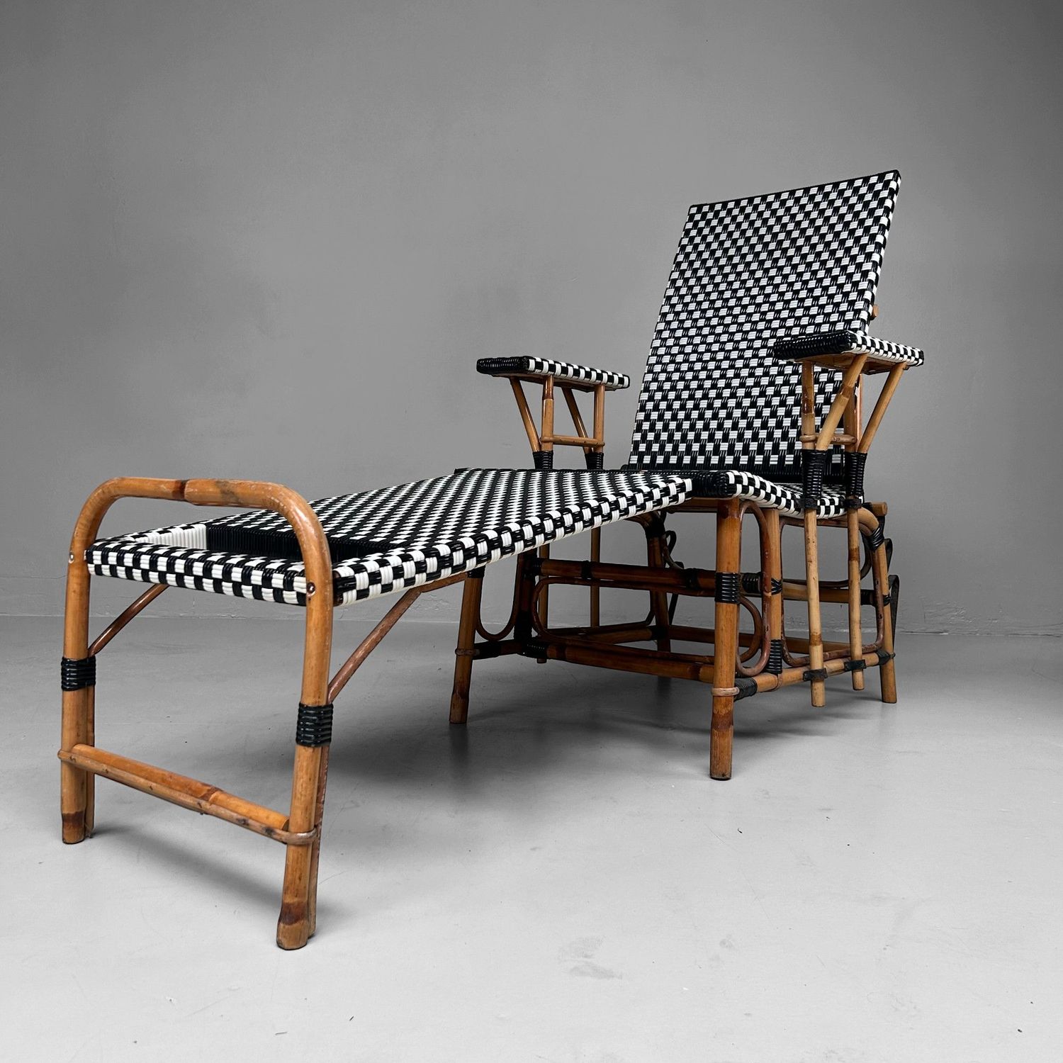 Maison Louis Drucker – Vintage Chaise Longue Set, 1920s Style