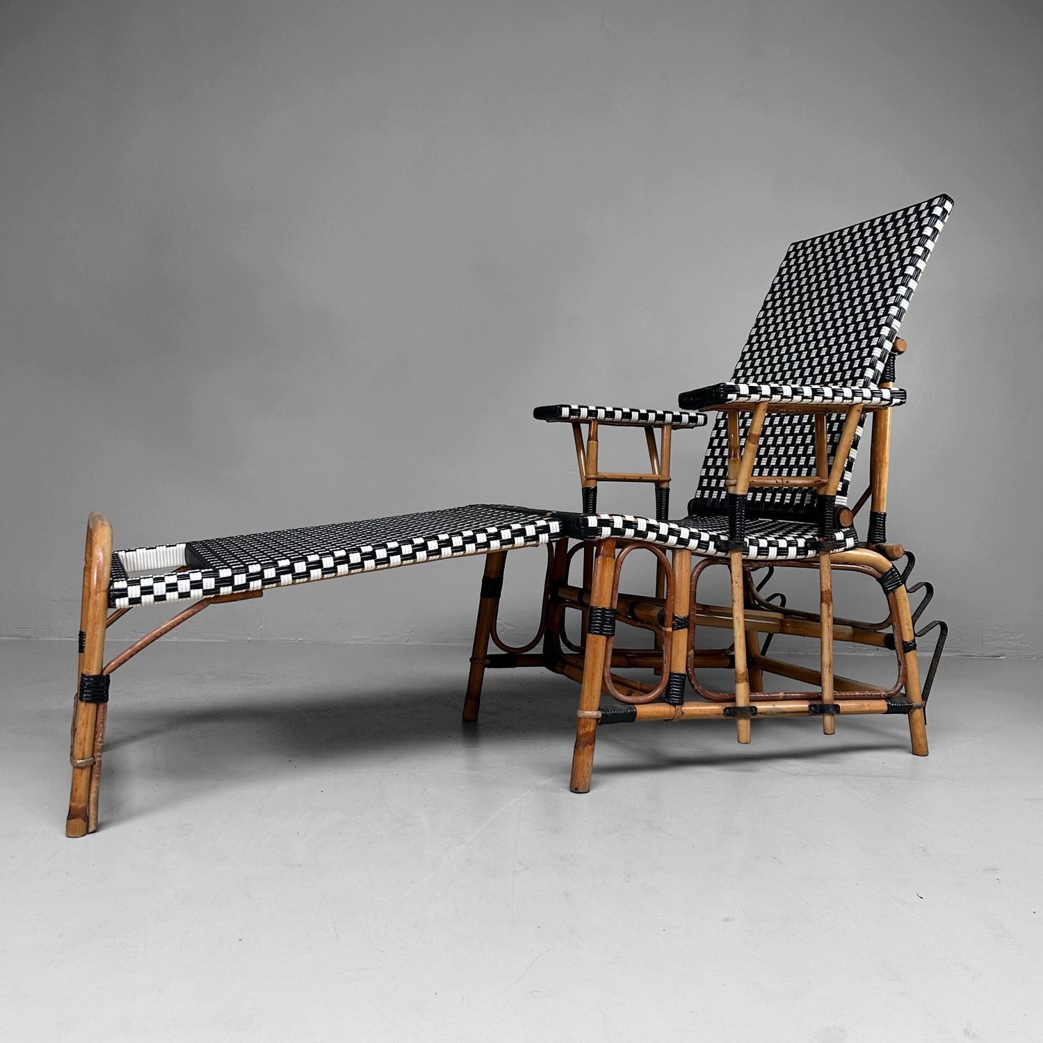 Maison Louis Drucker – Vintage Chaise Longue Set, 1920s Style