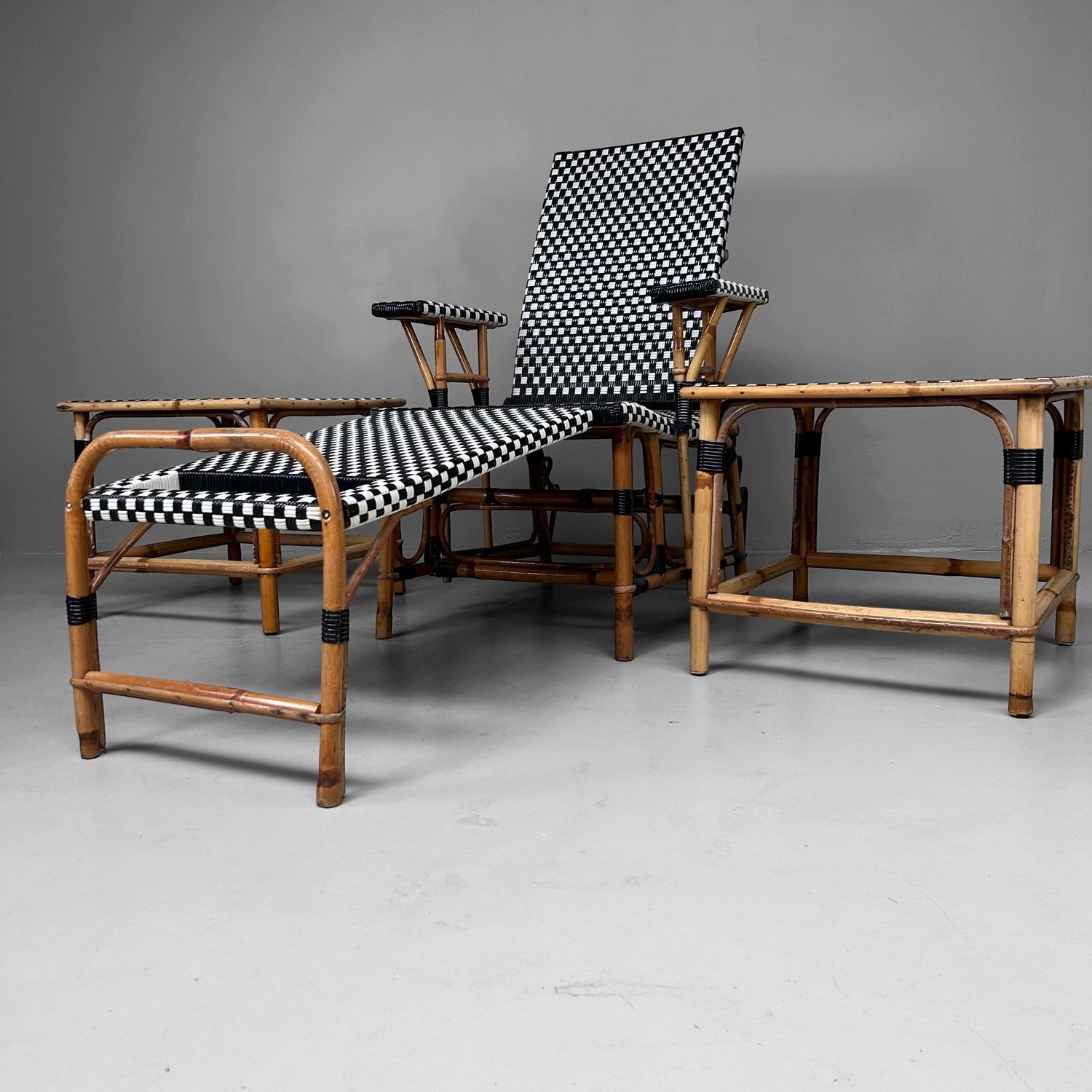 Maison Louis Drucker – Vintage Chaise Longue Set, 1920s Style