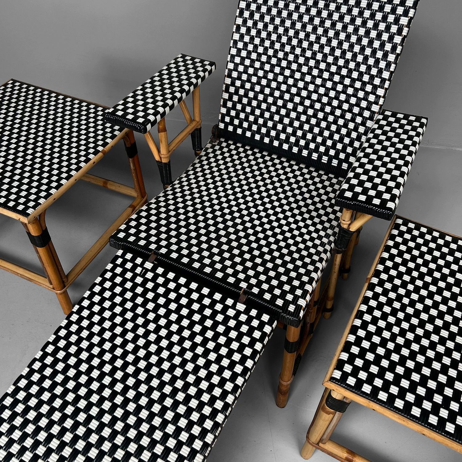 Maison Louis Drucker – Vintage Chaise Longue Set, 1920s Style