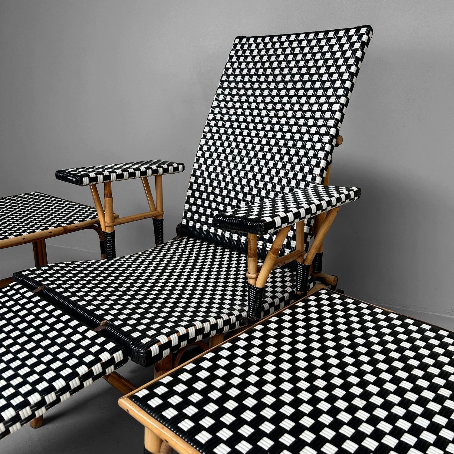 Maison Louis Drucker – Vintage Chaise Longue Set, 1920s Style