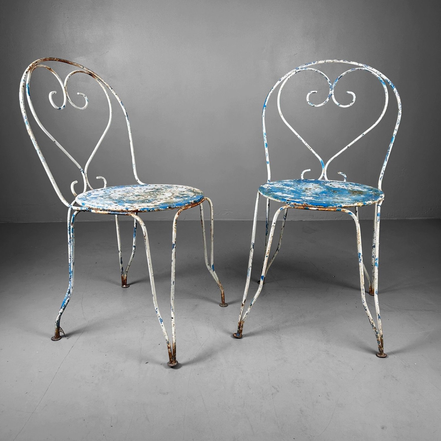 French Vintage Garden Set – 1950s/60s – 8 Chairs + Table + Side Table