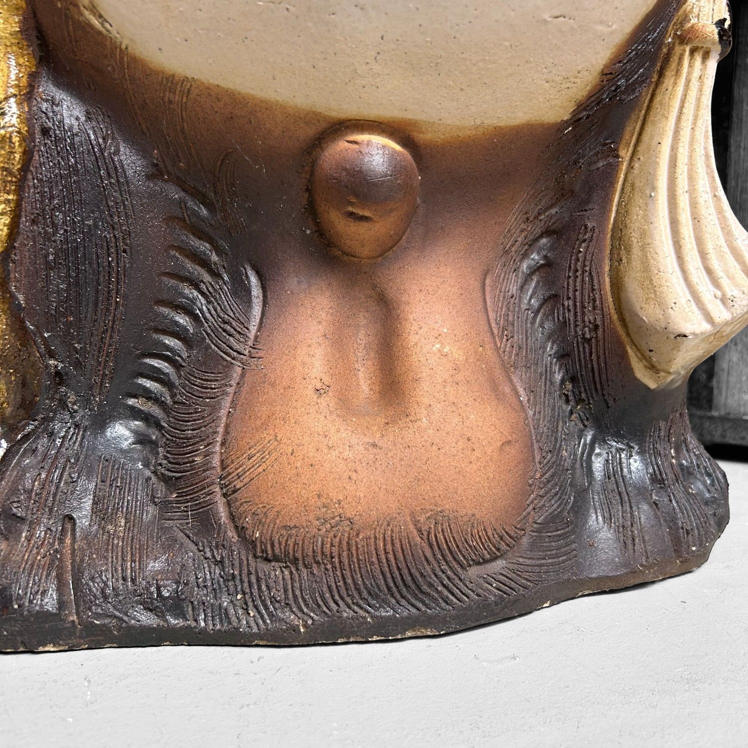 Vintage Japanse Tanuki van Shigaraki-keramiek – ca. 1960