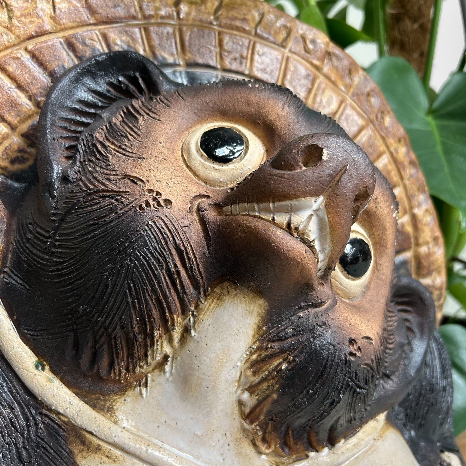 Vintage Japanse Tanuki van Shigaraki-keramiek – ca. 1960