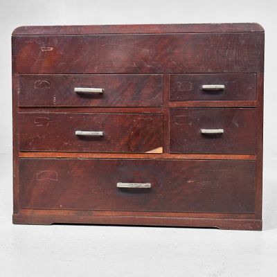 Vintage Japanese Haribako Sewing Chest with Hidden Drawer – 1940s