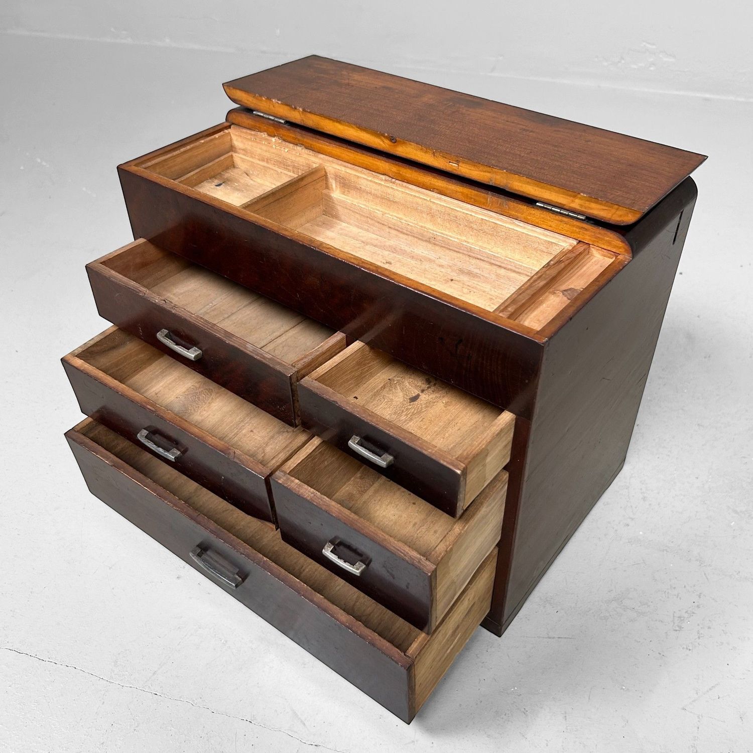 Vintage Japans Haribako Naaikastje met Verborgen Lade – Jaren ’40