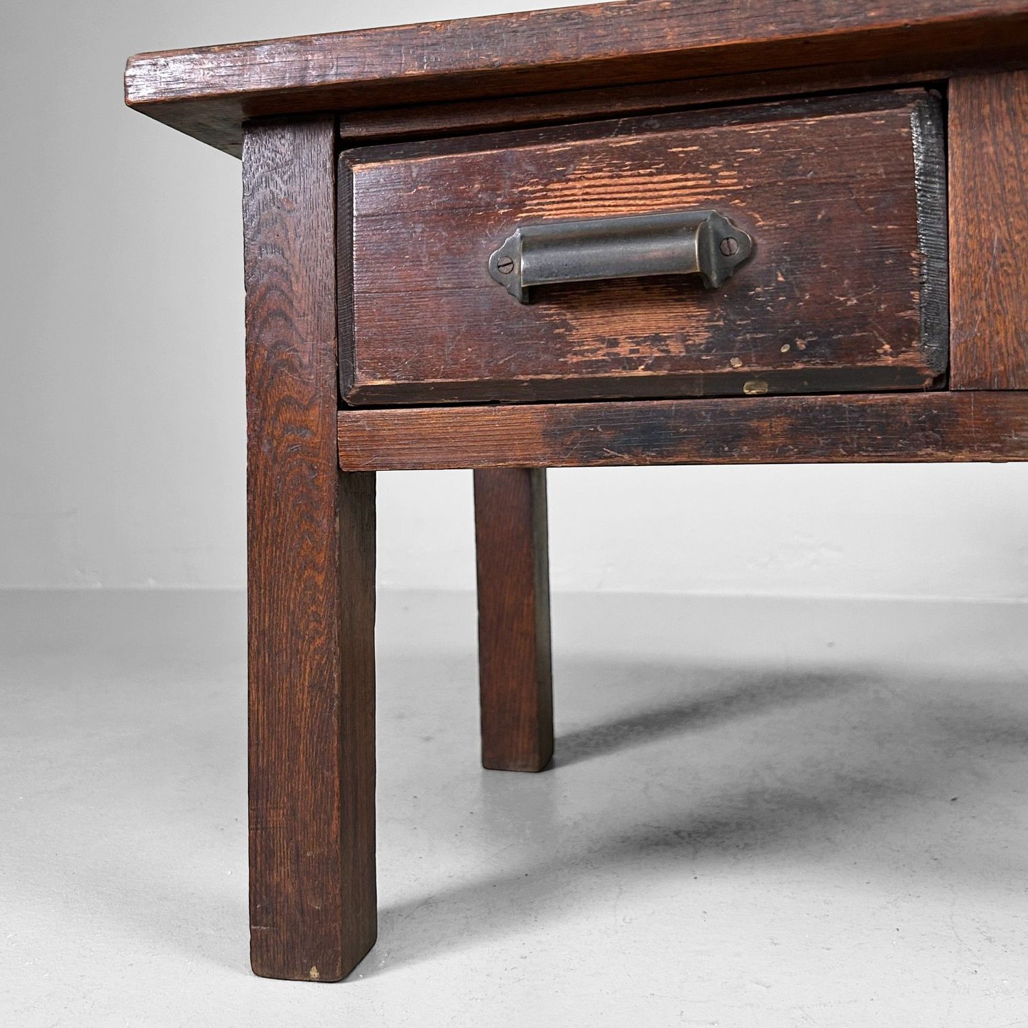 1920s–1930s Minimalist Japanese Desk with Drawers