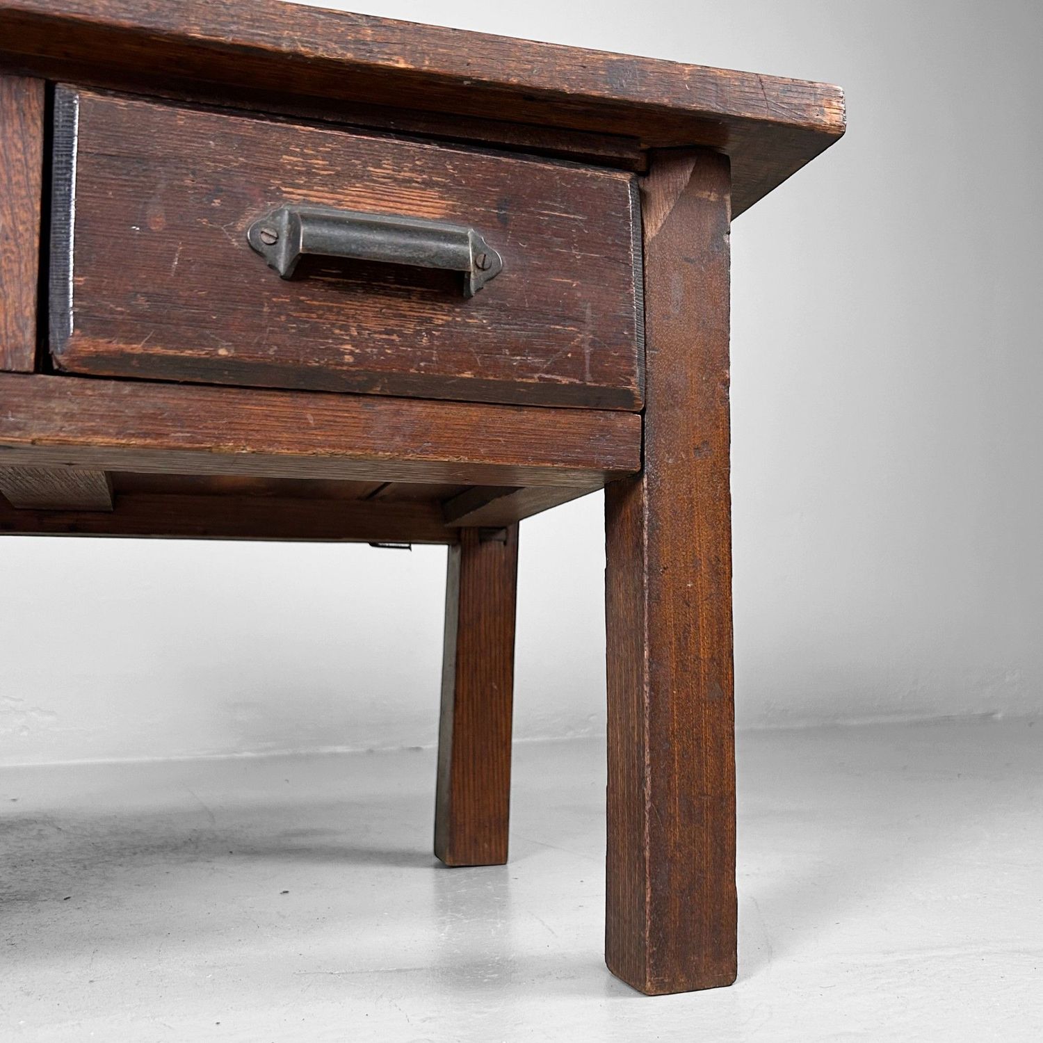 1920s–1930s Minimalist Japanese Desk with Drawers