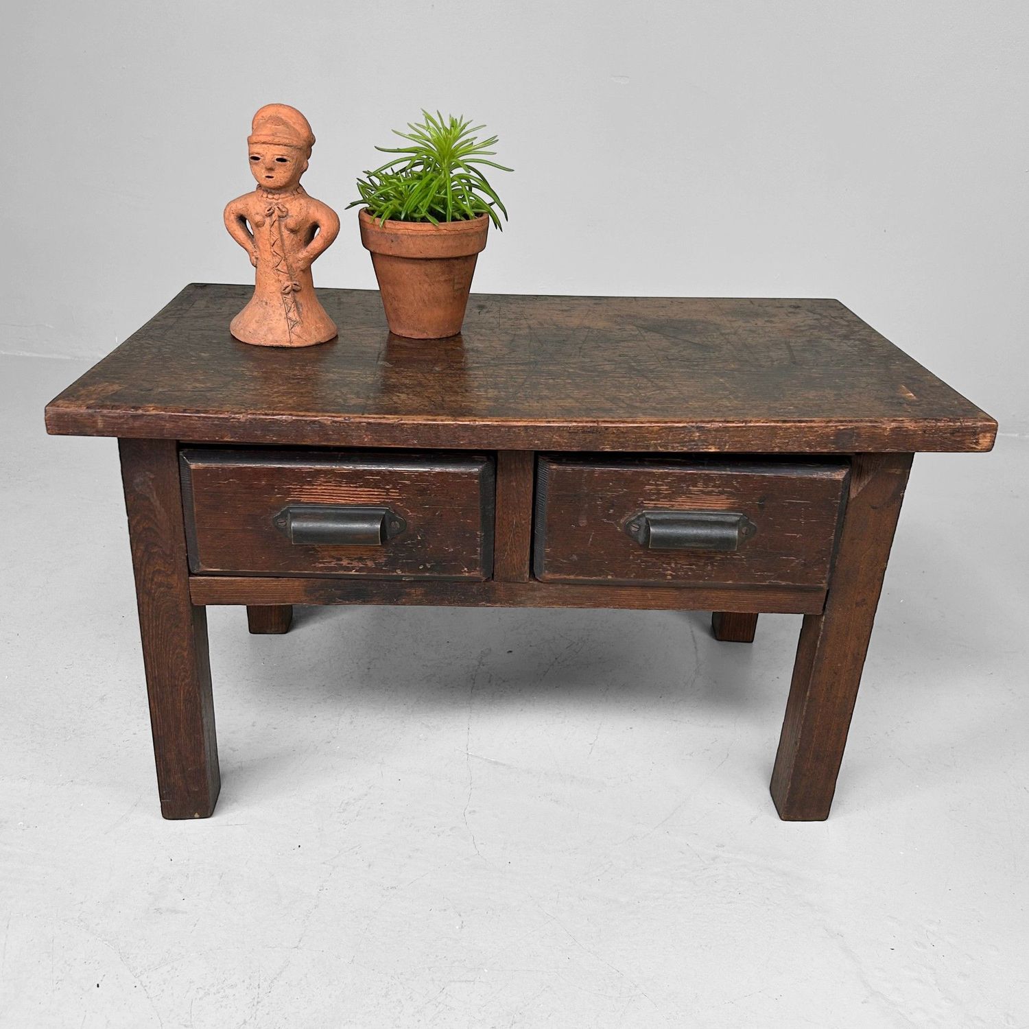 1920s–1930s Minimalist Japanese Desk with Drawers