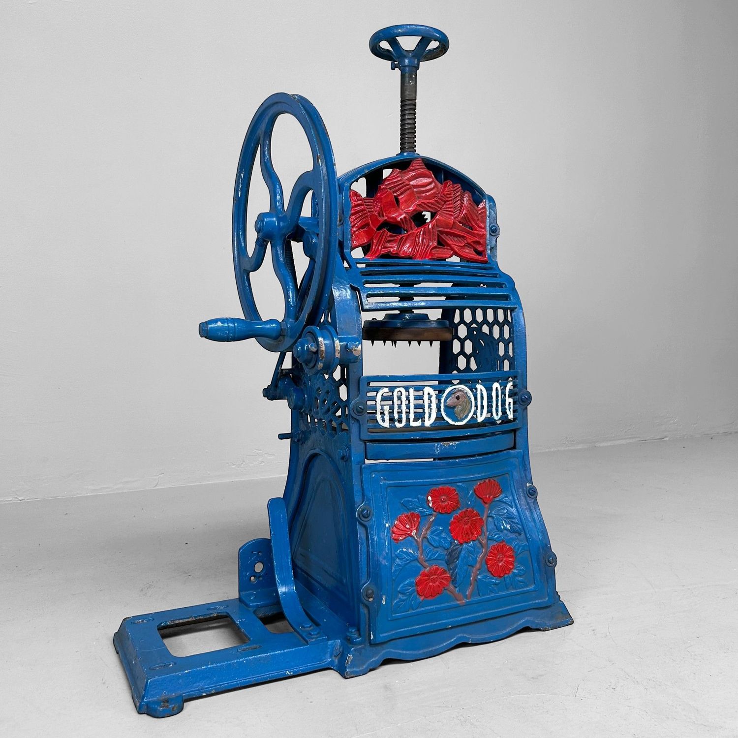 Vintage Decoratieve Kakigōri IJsschraper 'Gold Dog'– Japan, Jaren ’50