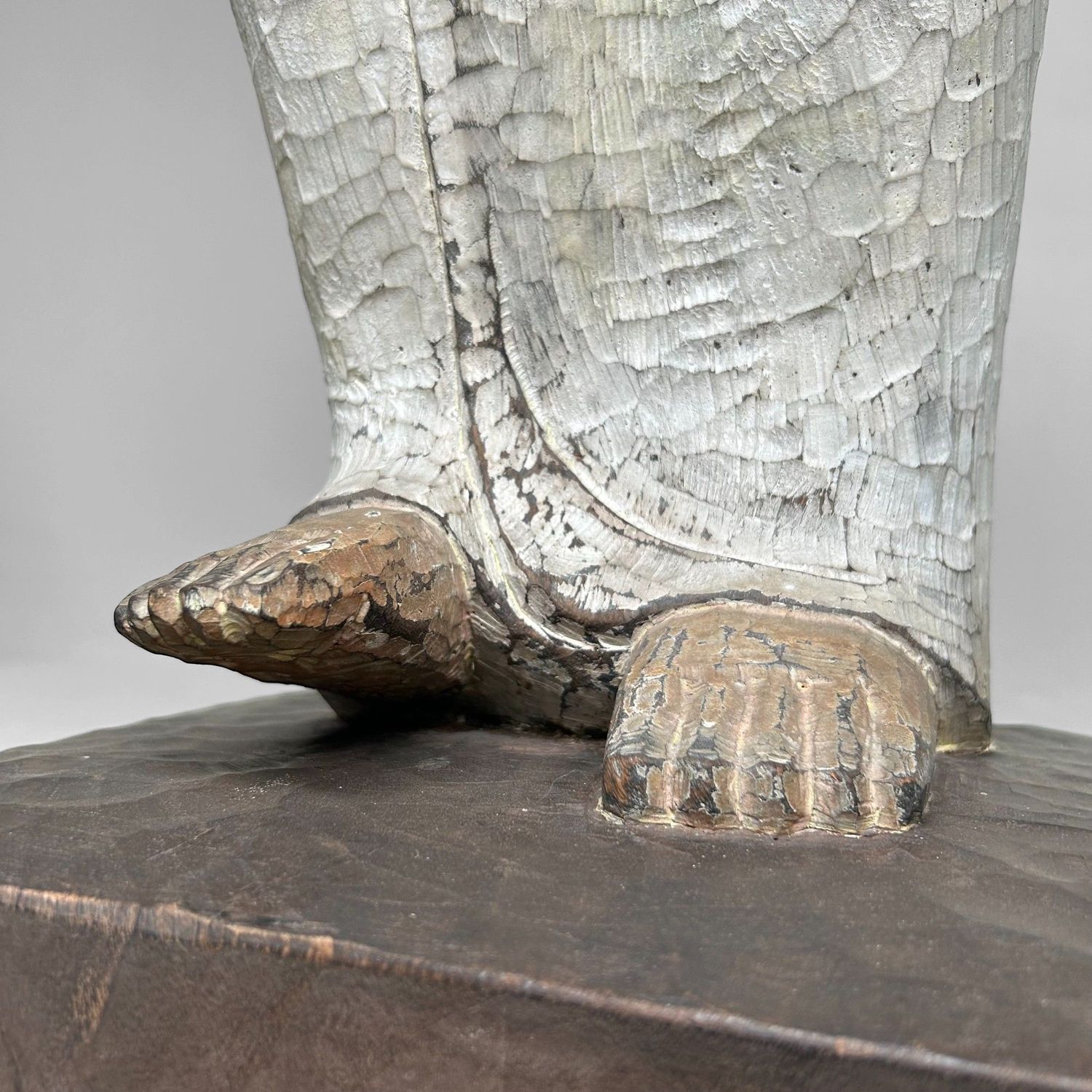 Colorful Exotic Wooden Figure, 1950s – Polychrome Serenity