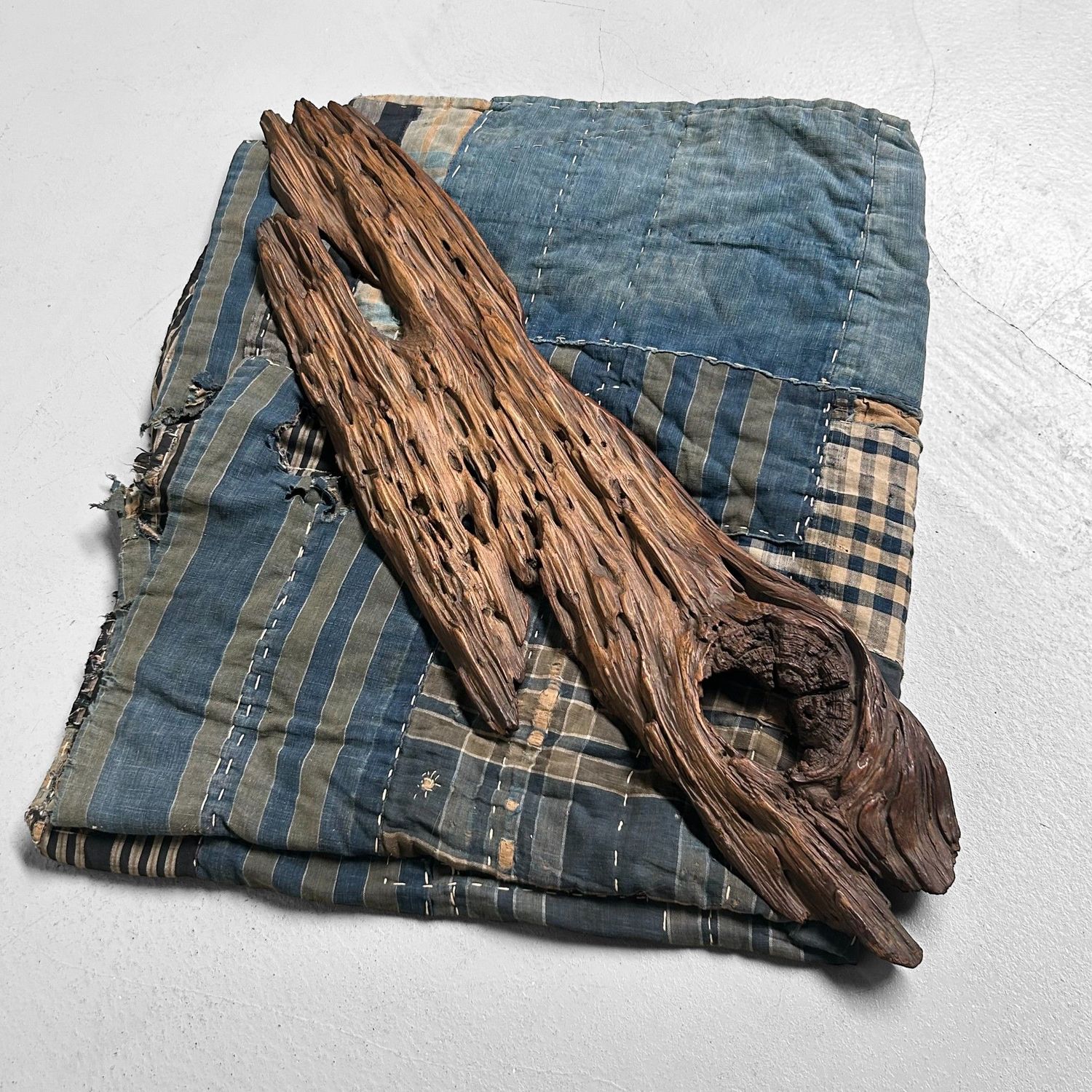 Authentic Japanese Wabi Sabi Wood Object – ca. 1920s