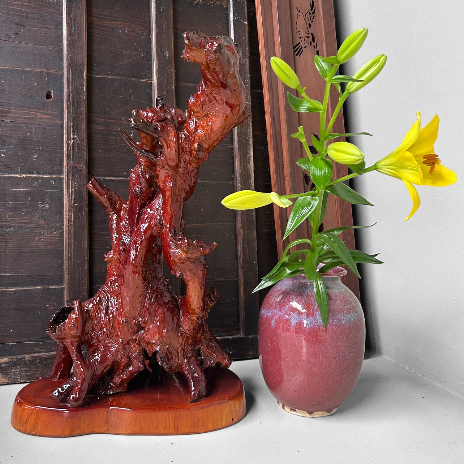Japans Wortelhout Sculptuur – Wabi-Sabi  uit de Jaren ’70