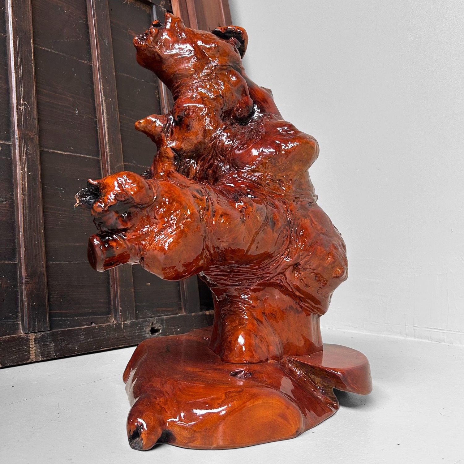 Decoratief Japans Wortelhout op Display – Keyaki, Jaren '70 Decoratief Japans Wortelhout op Display – Keyaki, Jaren '70