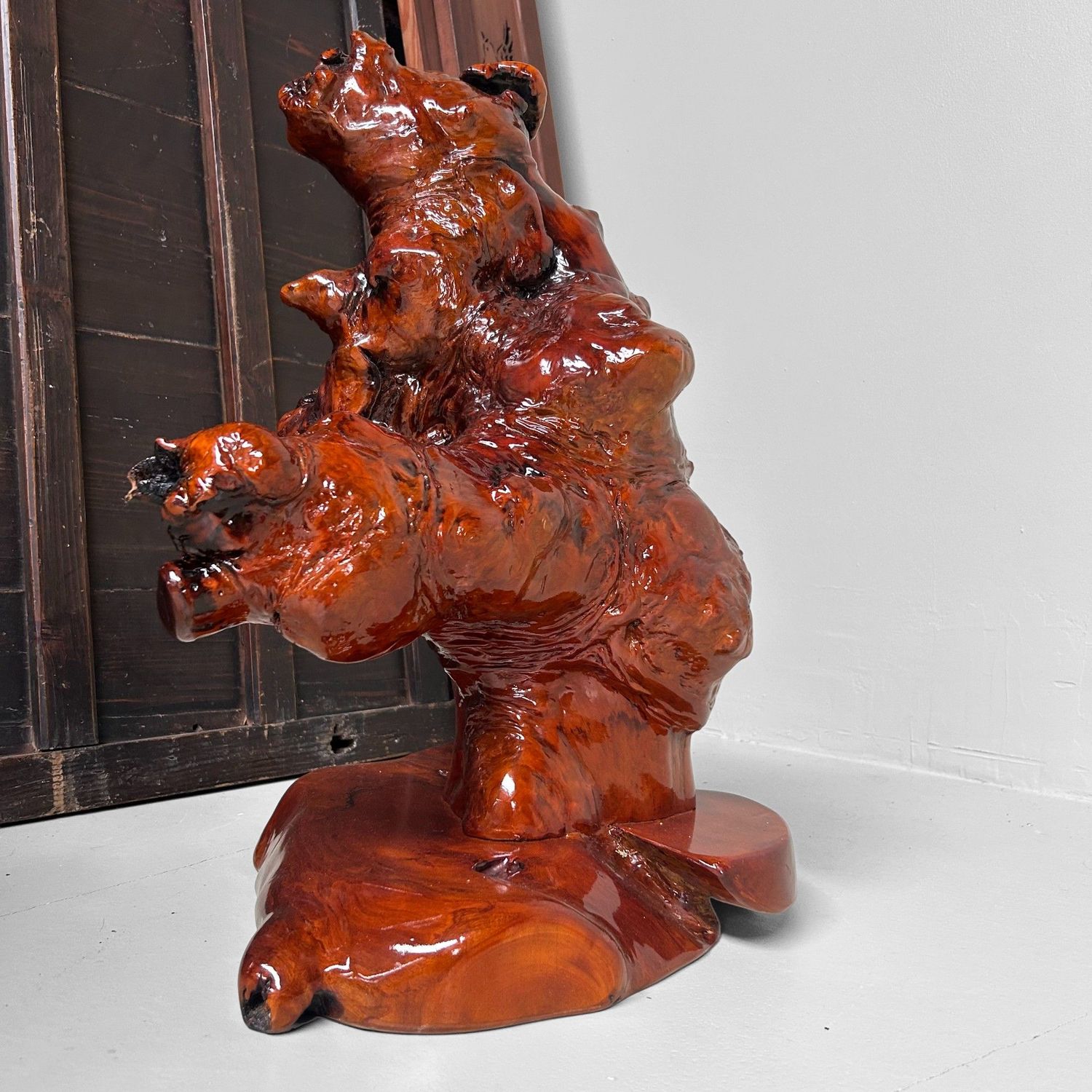 Decoratief Japans Wortelhout op Display – Keyaki, Jaren '70 Decoratief Japans Wortelhout op Display – Keyaki, Jaren '70