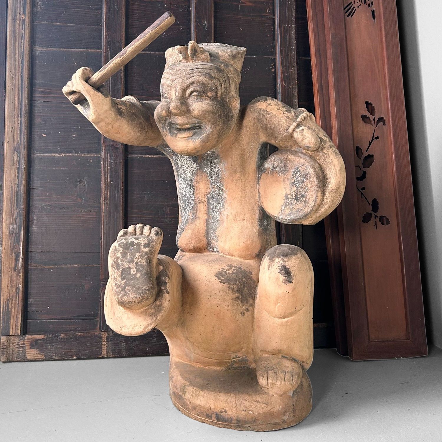 Zeldzaam Baixi Terracotta Grafbeeld – China, 19e Eeuw