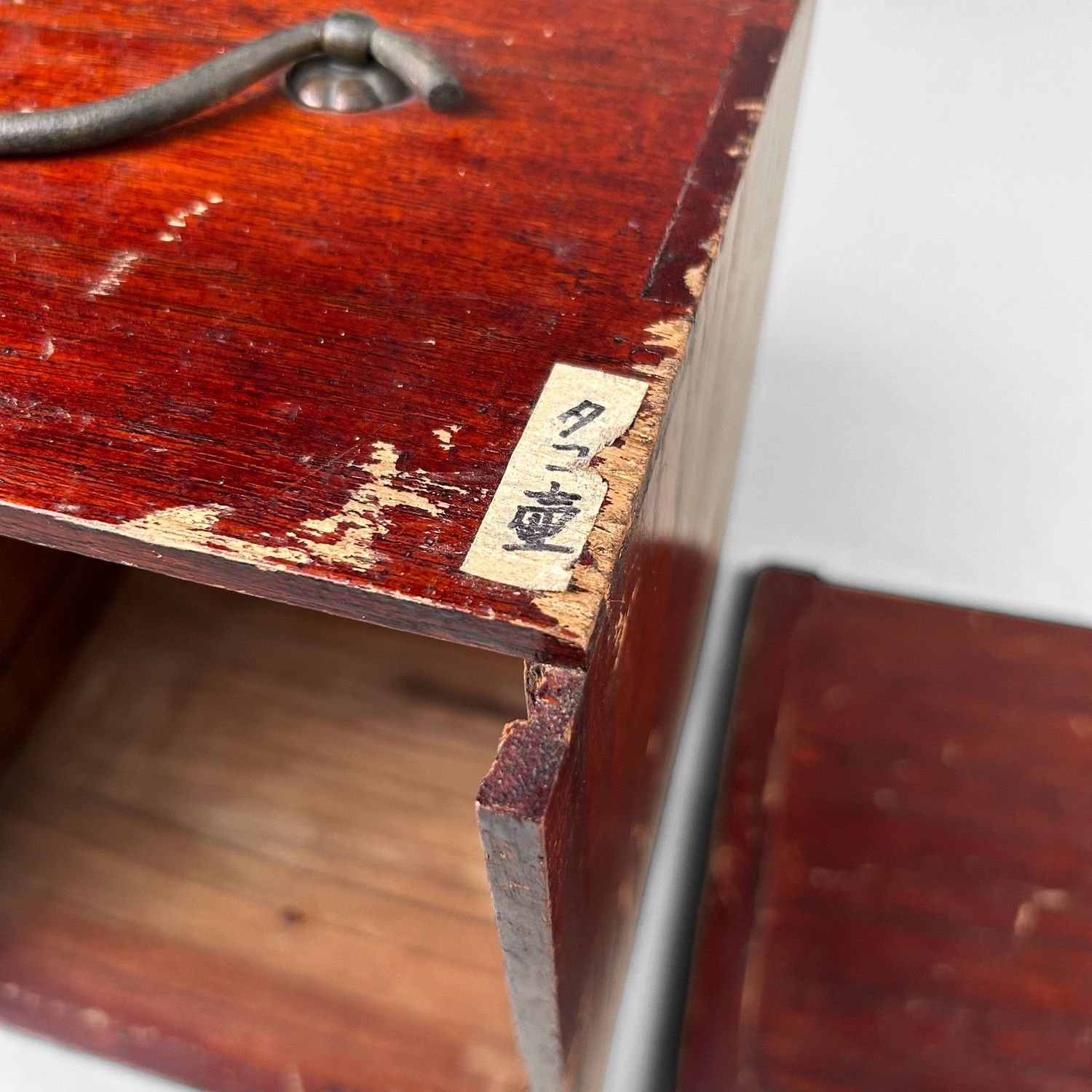 Antieke Houten Opbergkist, Meiji periode, Japan.