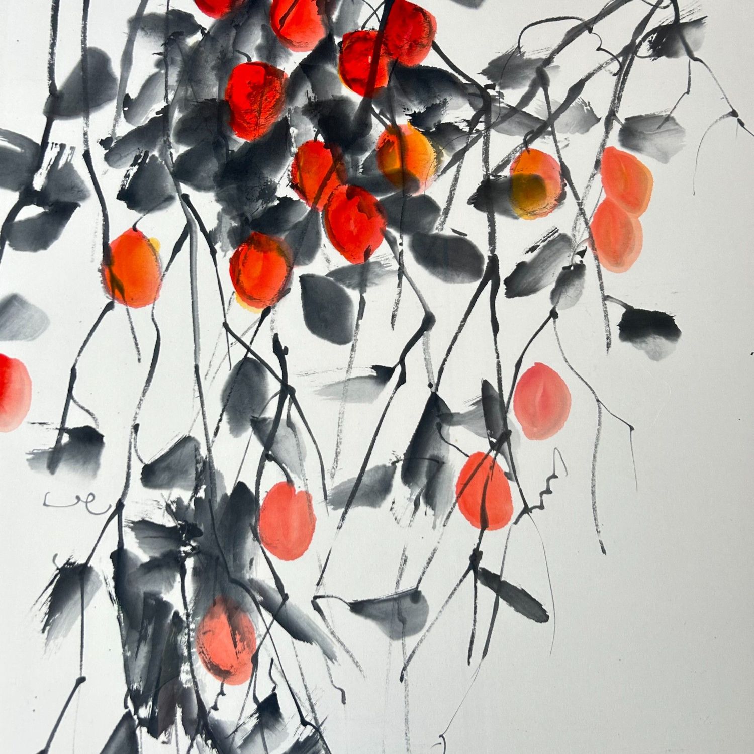 Traditional Japanese Ink Art (Sumi-e) by Miyazawa Shōzan, 1980s