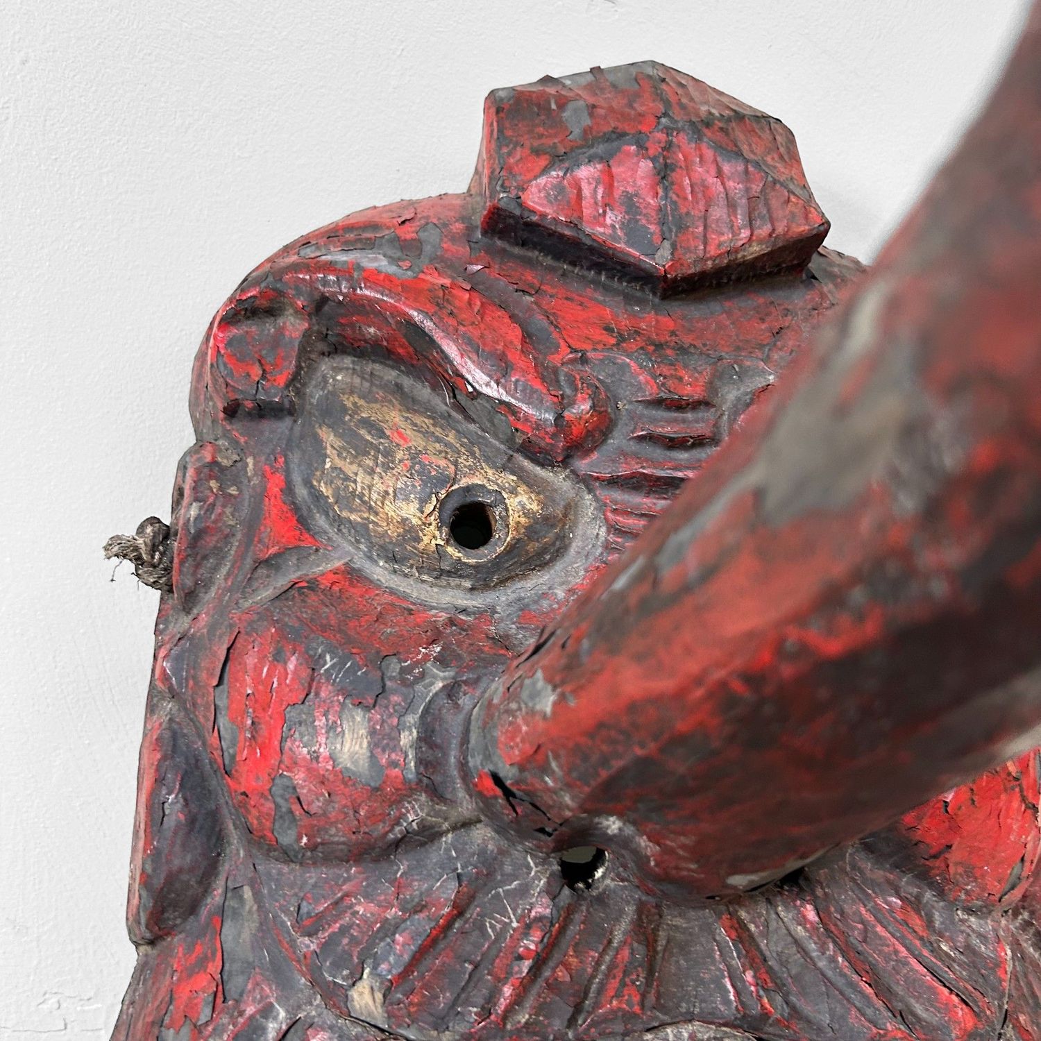 ​Authentiek Houten Tengu Masker, Japan