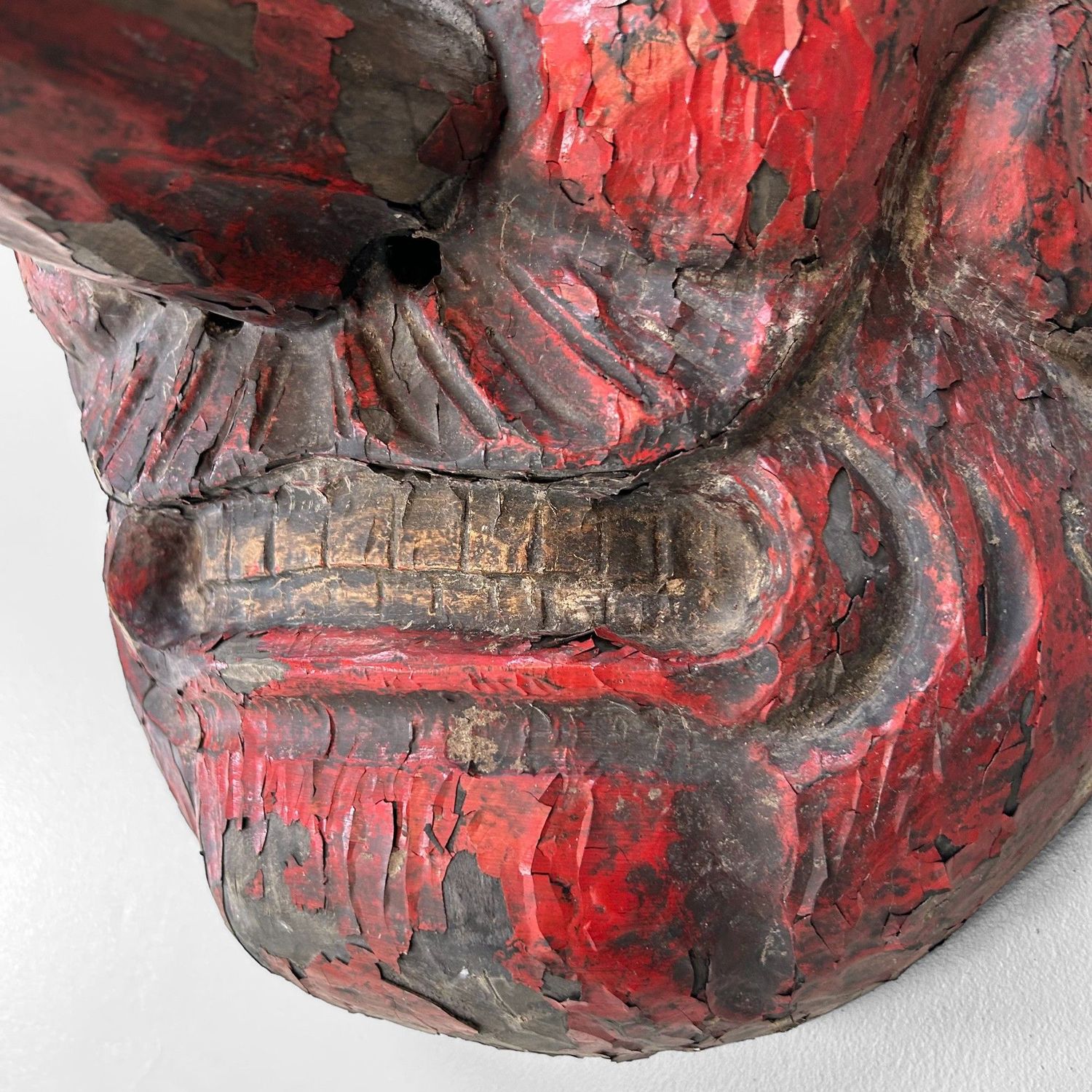 ​Authentiek Houten Tengu Masker, Japan