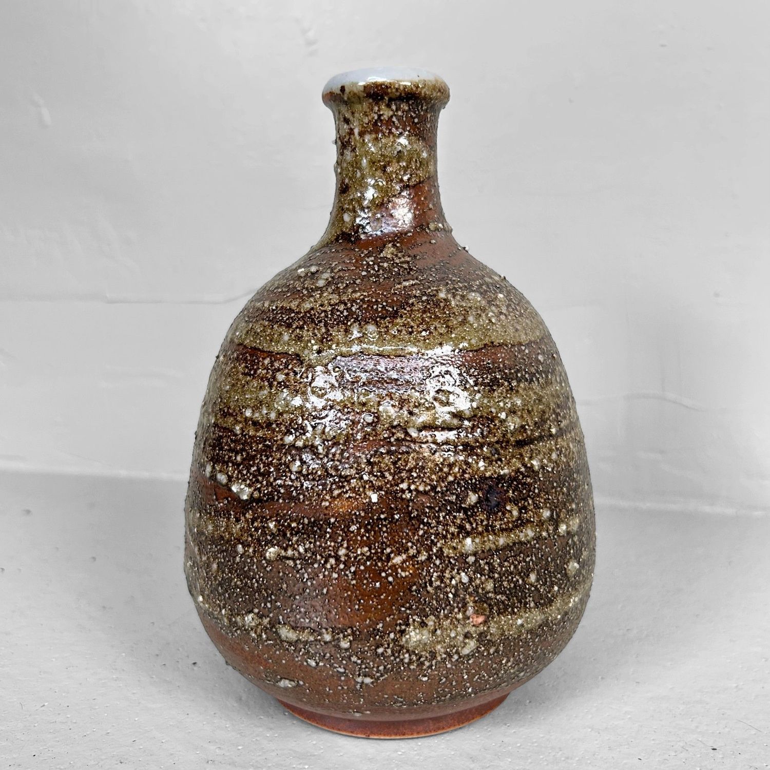 Vintage Japanese Shigaraki-yaki, Tokkuri - Ikebana Vase, 1980s