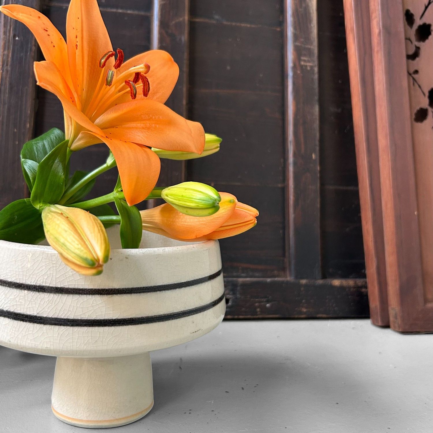 Mid-Century Japanese Ikebana Bowl – 1940s–50s