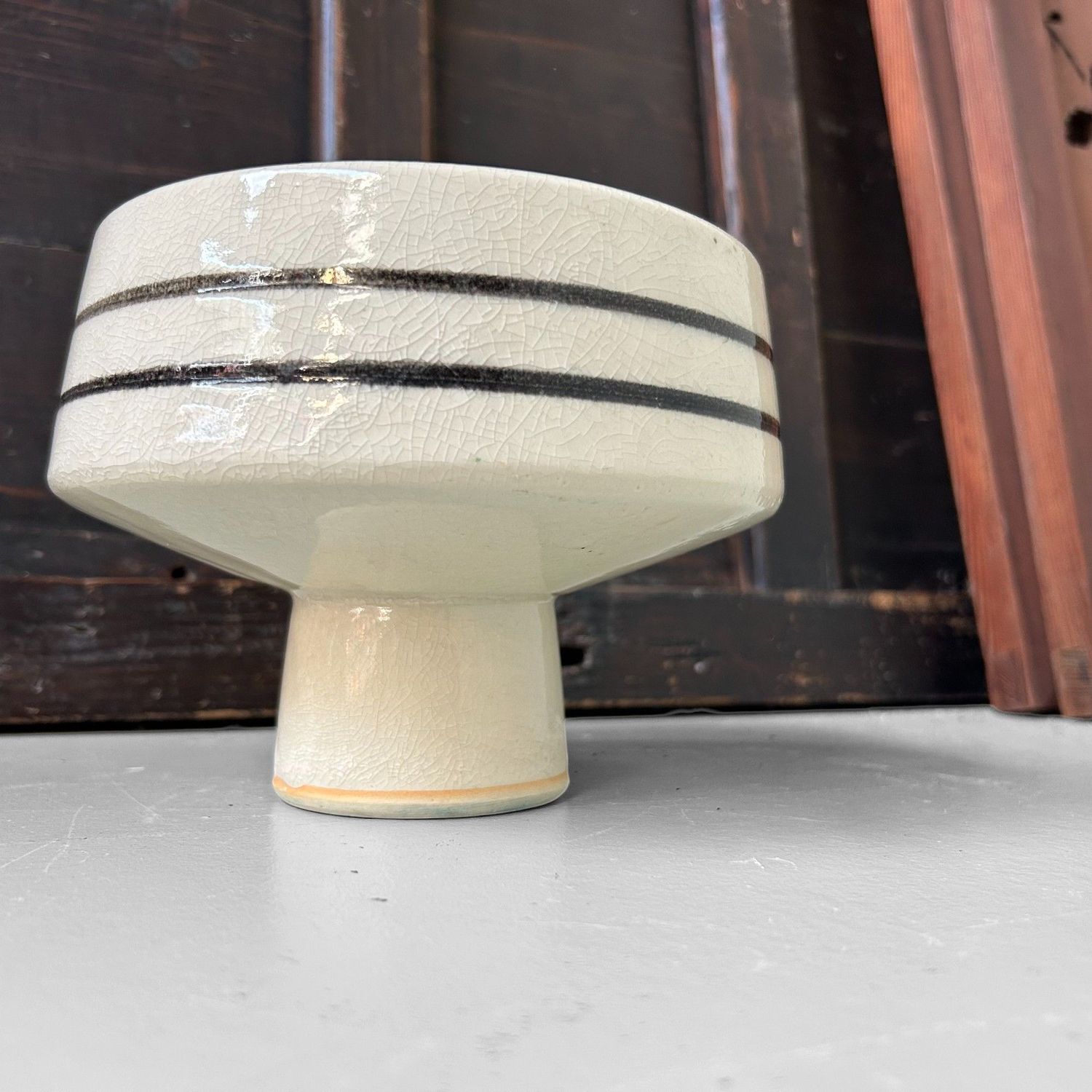 Mid-Century Japanese Ikebana Bowl – 1940s–50s