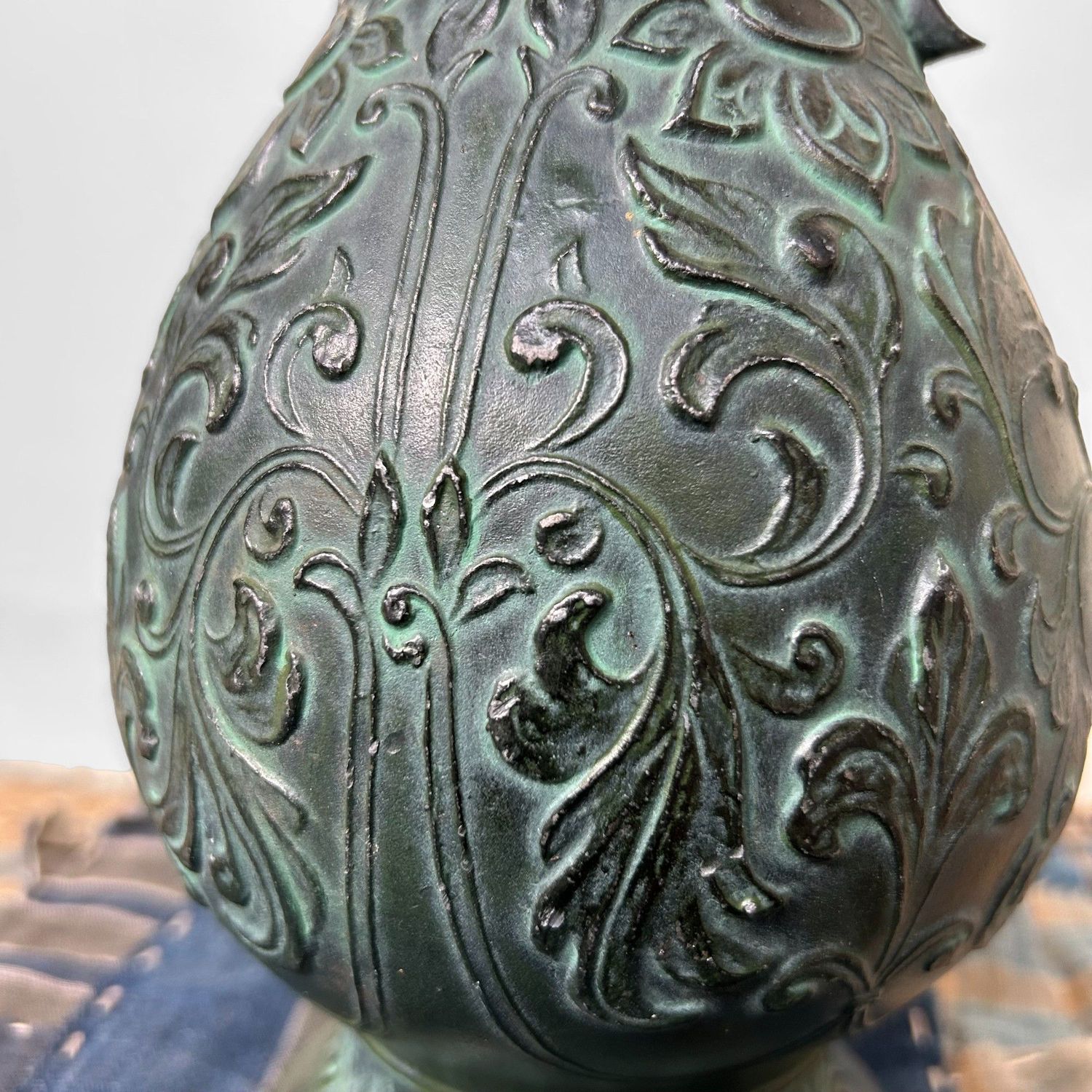 Japanese Takaoka Ikebana Vase, Metalcraft, circa 1950s