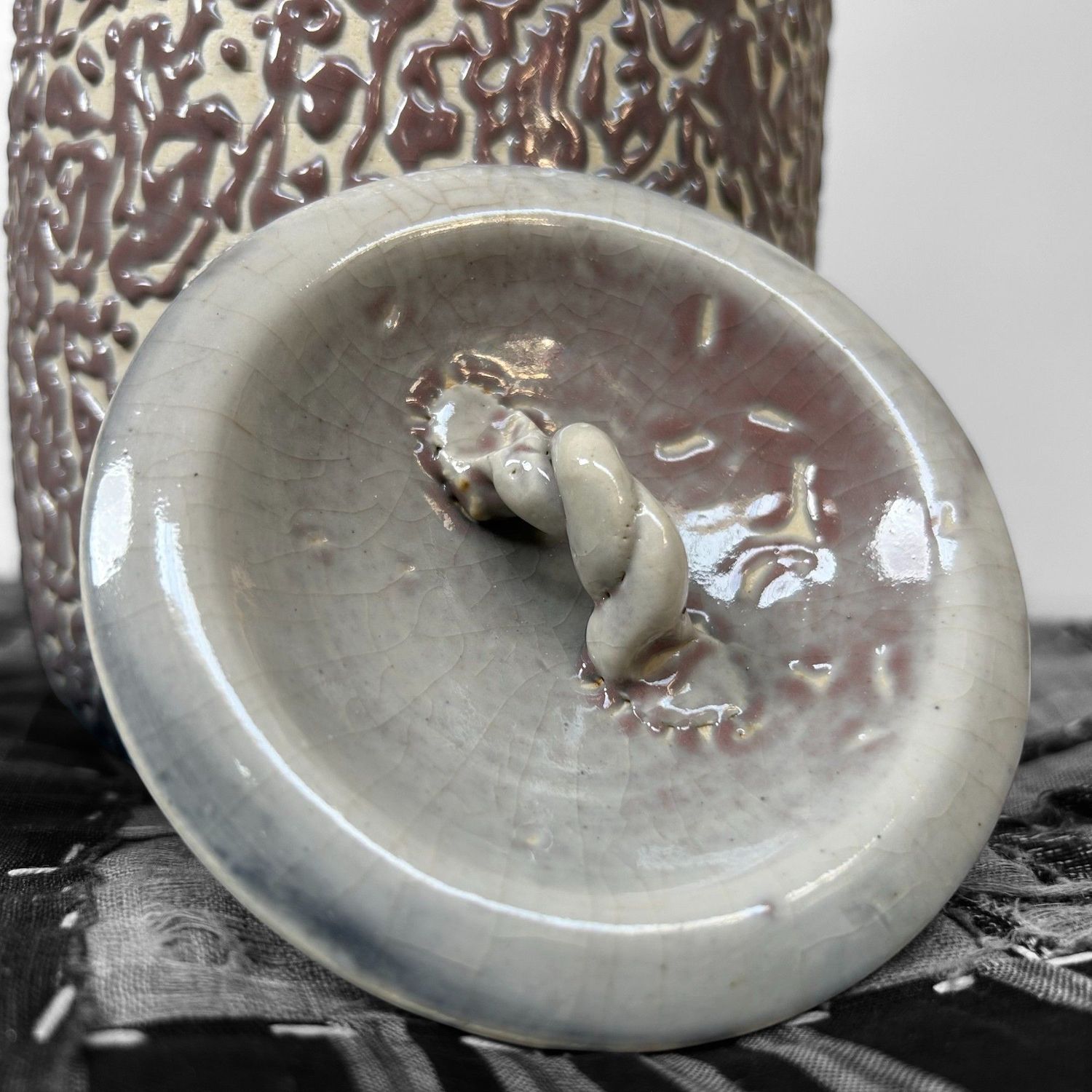 Japanese Tea Ceremony Set, Shiso-te Glaze by Noma Gazan, 1970s.