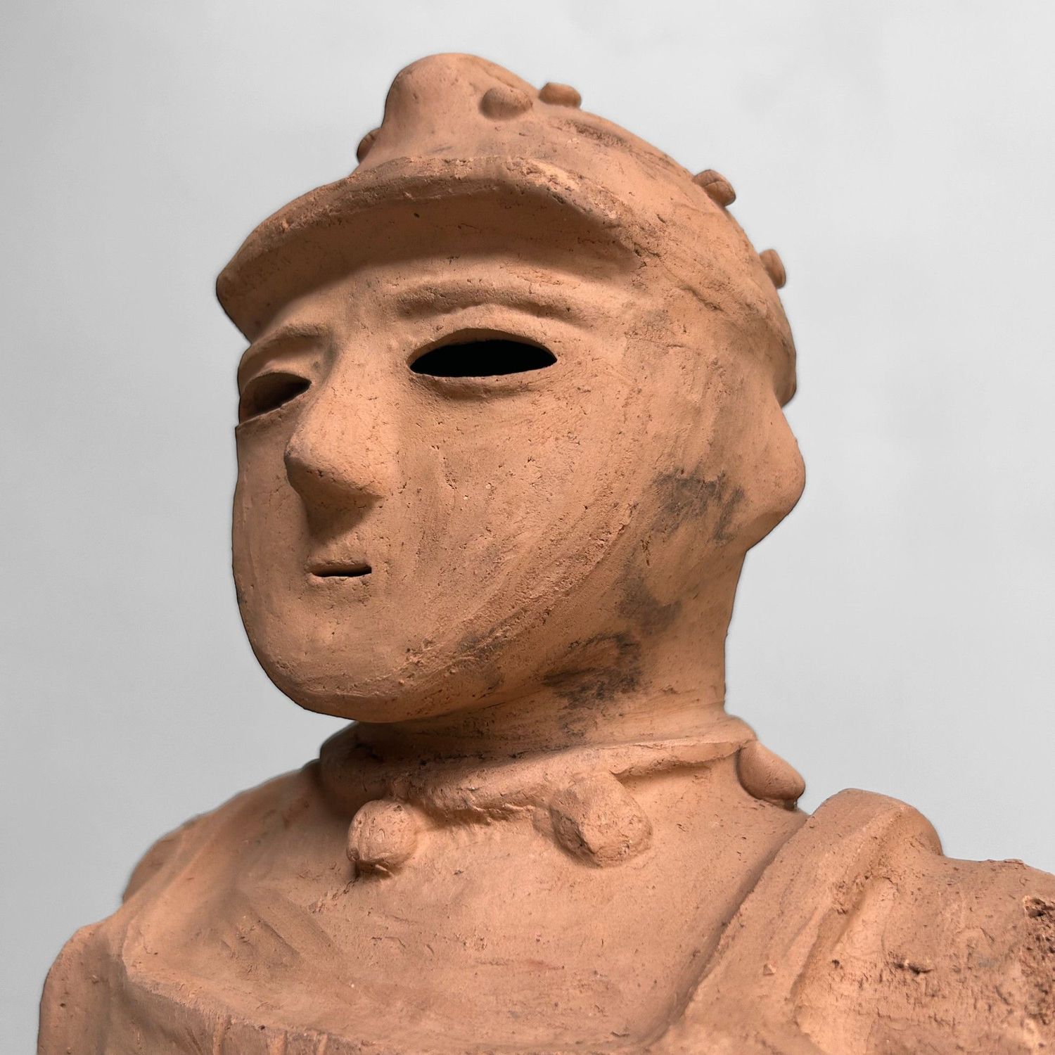 Japanse Terracotta Haniwa Krijger in Tankō-Pantser, Miyazaki, jaren '50.