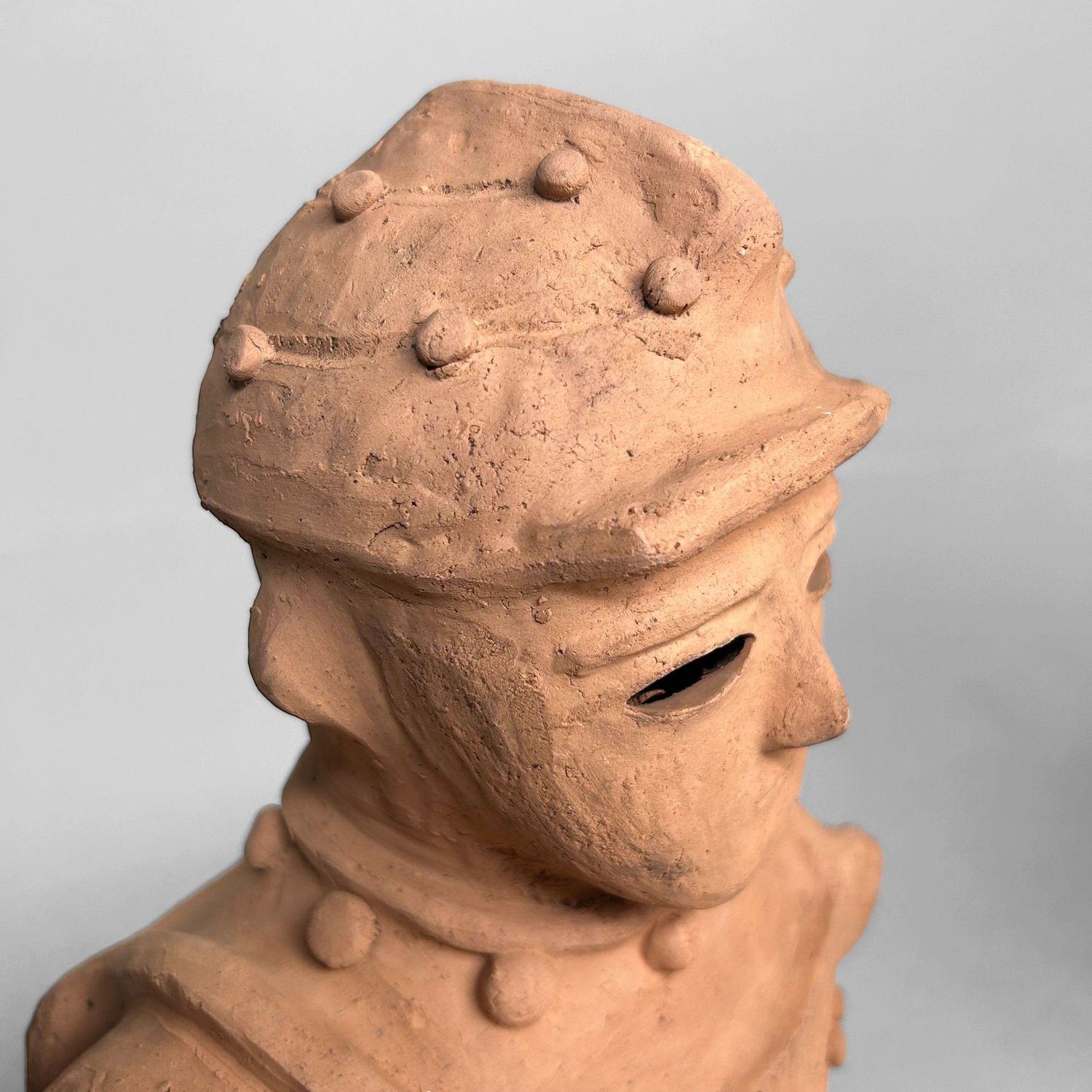 Japanse Terracotta Haniwa Krijger in Tankō-Pantser, Miyazaki, jaren '50.