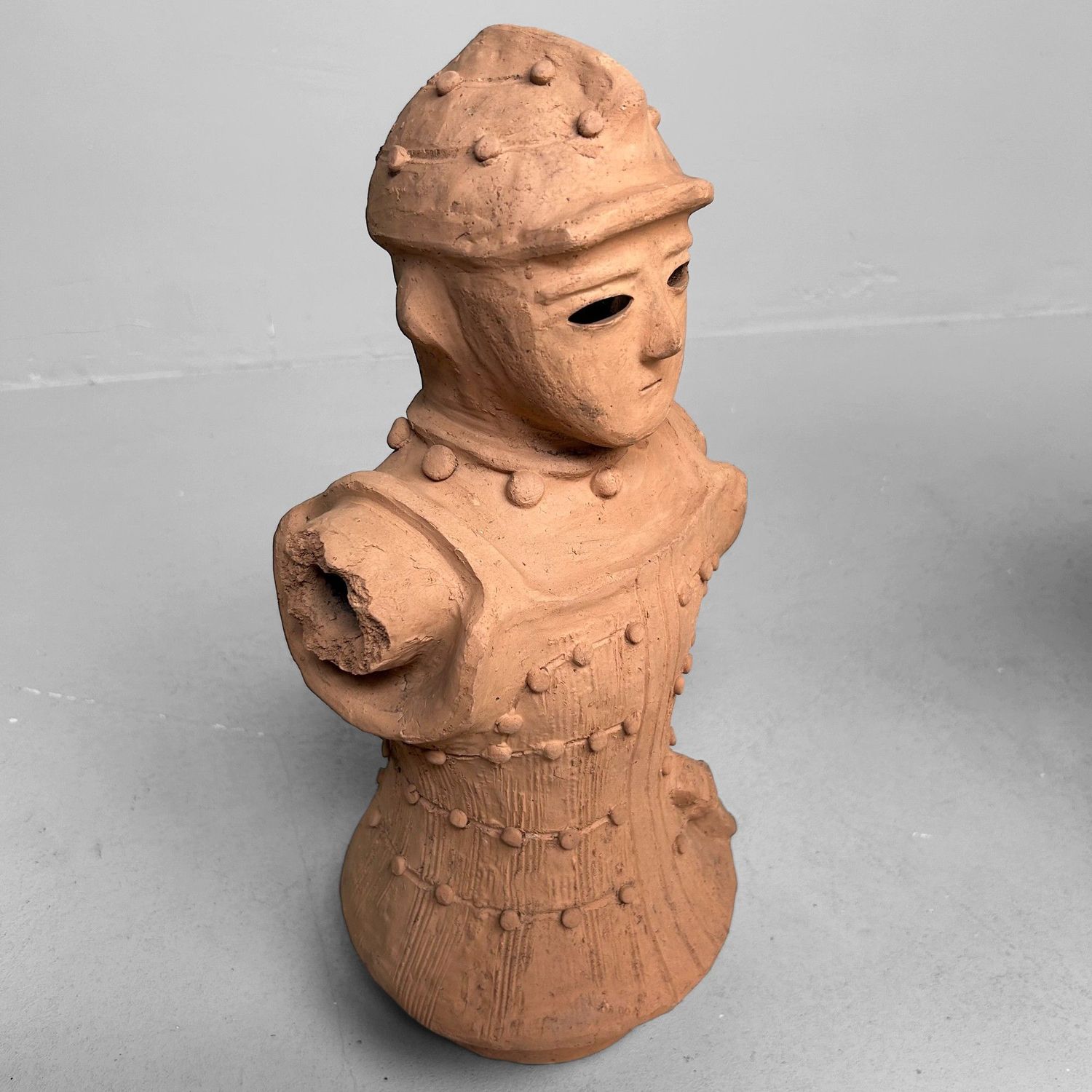 Japanse Terracotta Haniwa Krijger in Tankō-Pantser, Miyazaki, jaren '50.