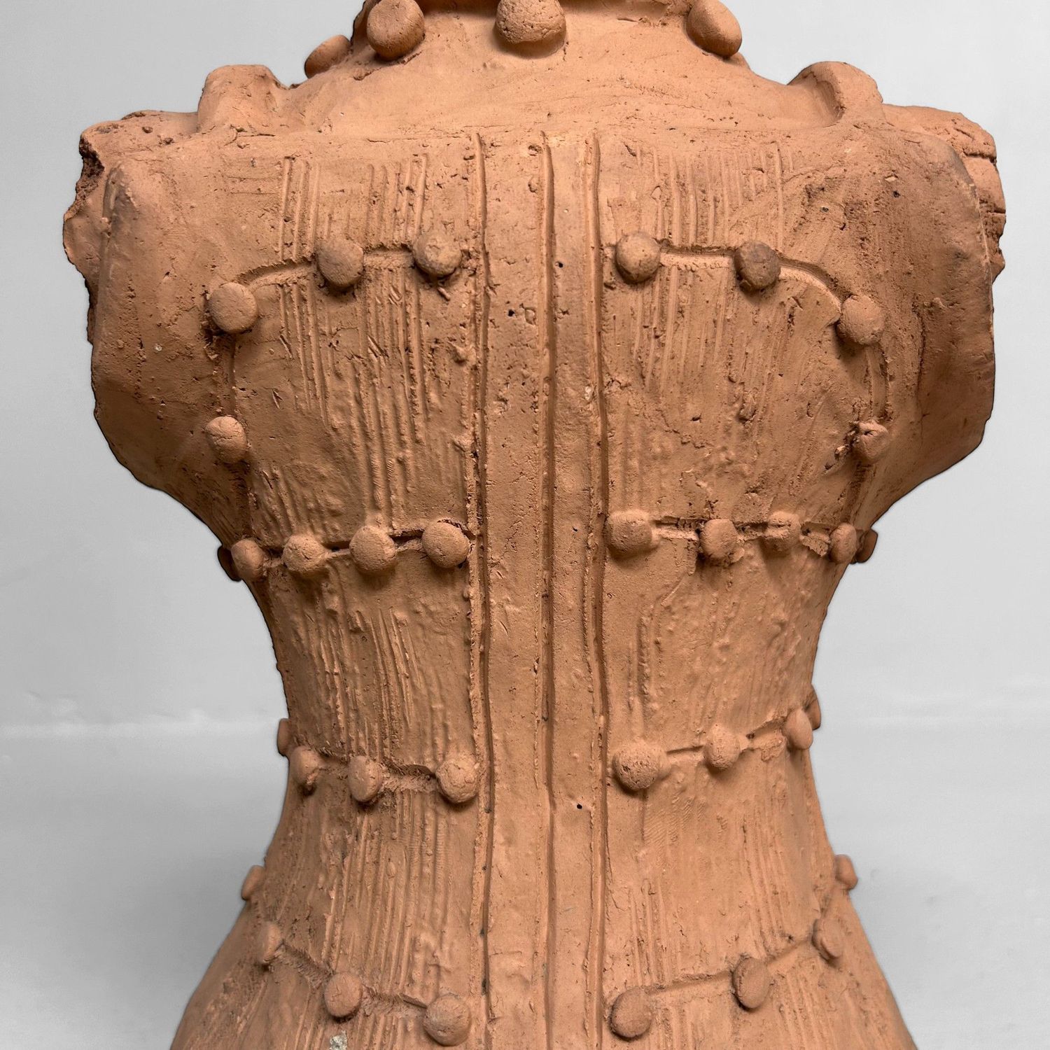 Japanse Terracotta Haniwa Krijger in Tankō-Pantser, Miyazaki, jaren '50.