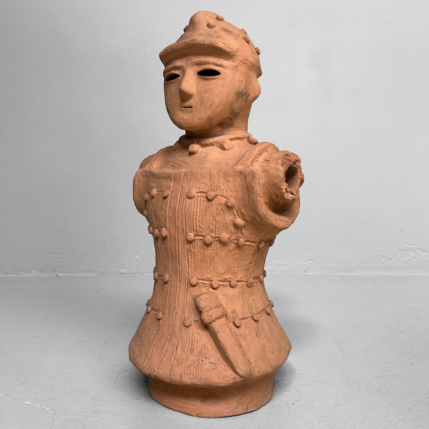 Japanse Terracotta Haniwa Krijger in Tankō-Pantser, Miyazaki, jaren '50.