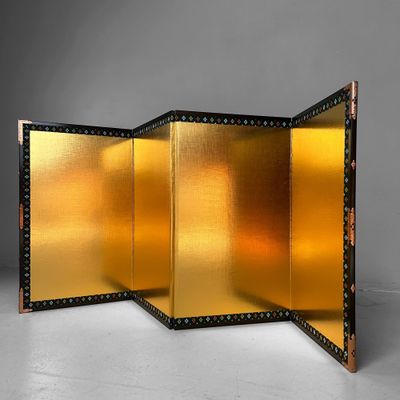 Klein Japans Byōbu Vouwscherm – Goudkleurig, Jaren ’60-’70