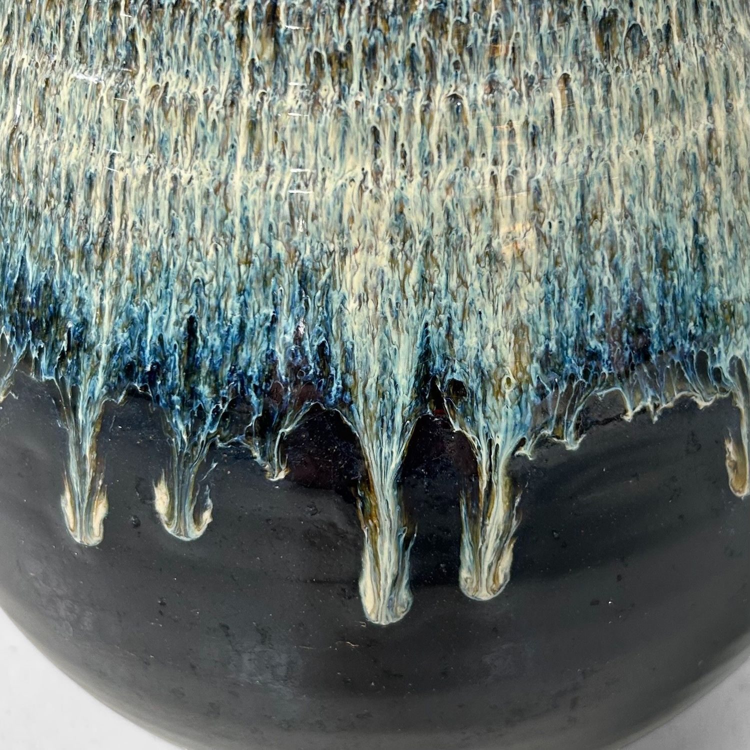 Unique Japanese Ikebana Flower Vase, Koishiwara-yaki, 1970s Unique Japanese Ikebana Flower Vase, Koishiwara-yaki, 1970s