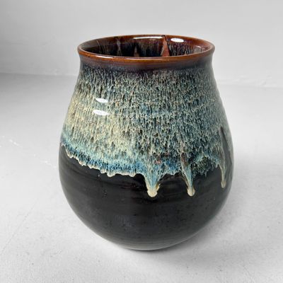 Unieke Japanse Ikebana Bloemenvaas, Koishiwara yaki, jaren '70.