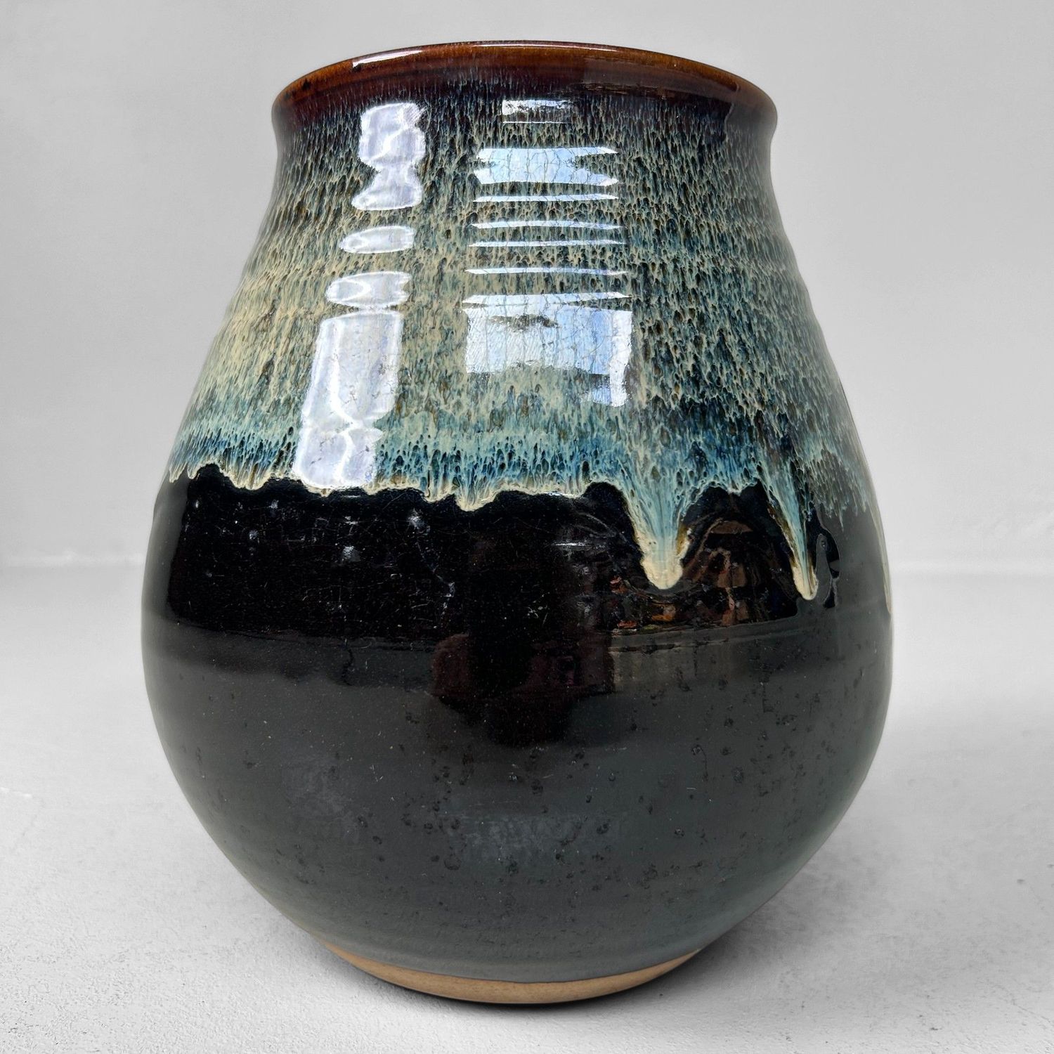 Unique Japanese Ikebana Flower Vase, Koishiwara-yaki, 1970s Unique Japanese Ikebana Flower Vase, Koishiwara-yaki, 1970s