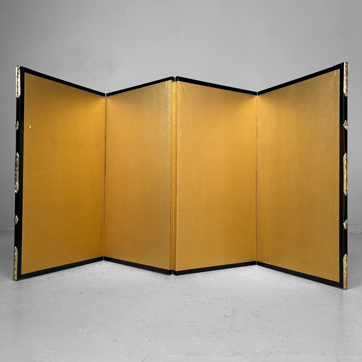 Klein Japans Byōbu Vouwscherm – Goudkleurig, Jaren ’60