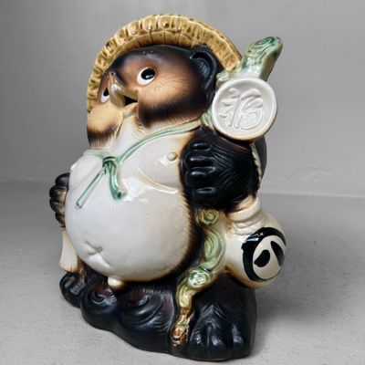 Vintage Japanse Tanuki, Shigaraki, ca. 1980