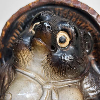Decoratief Tanuki Beeld – Shigaraki Aardewerk, ca. 1970, Japan