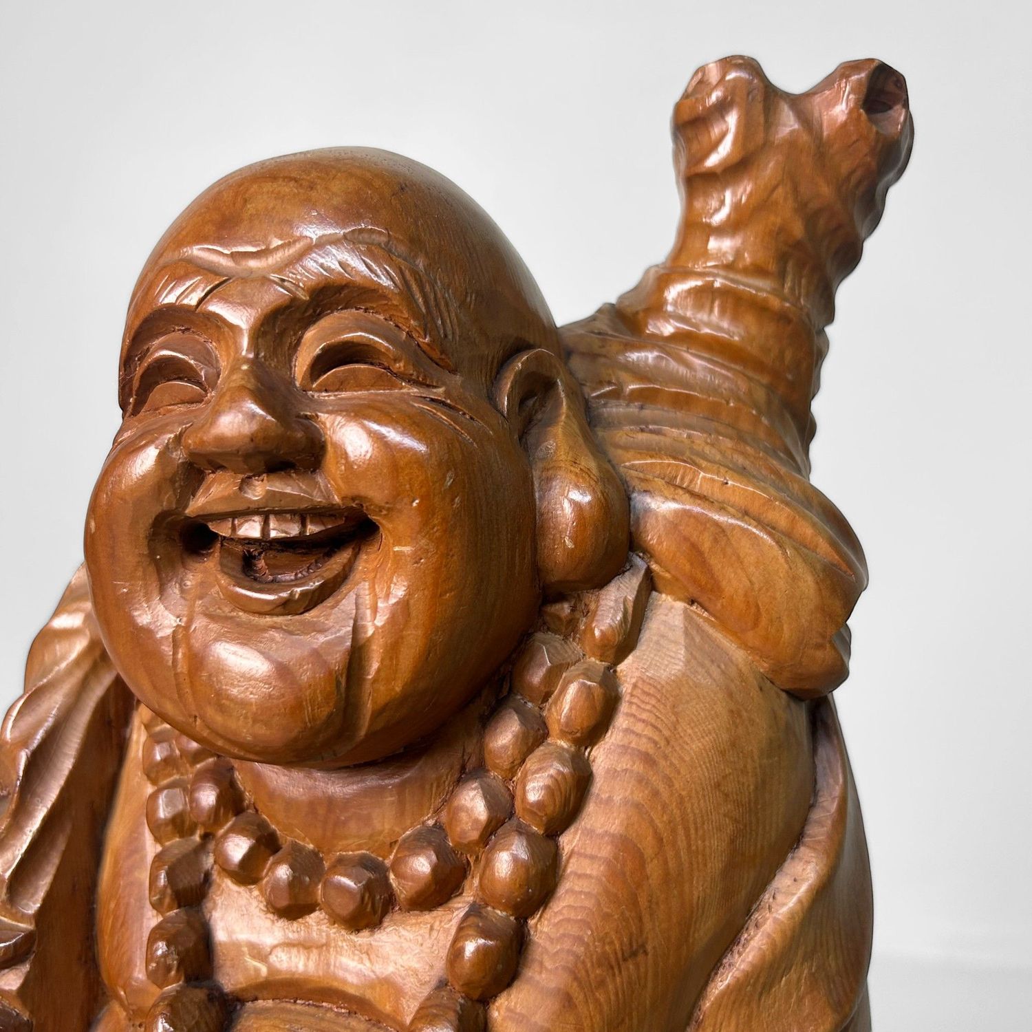 Authentiek Houten Hotei Beeld – Japan, 1950-60.