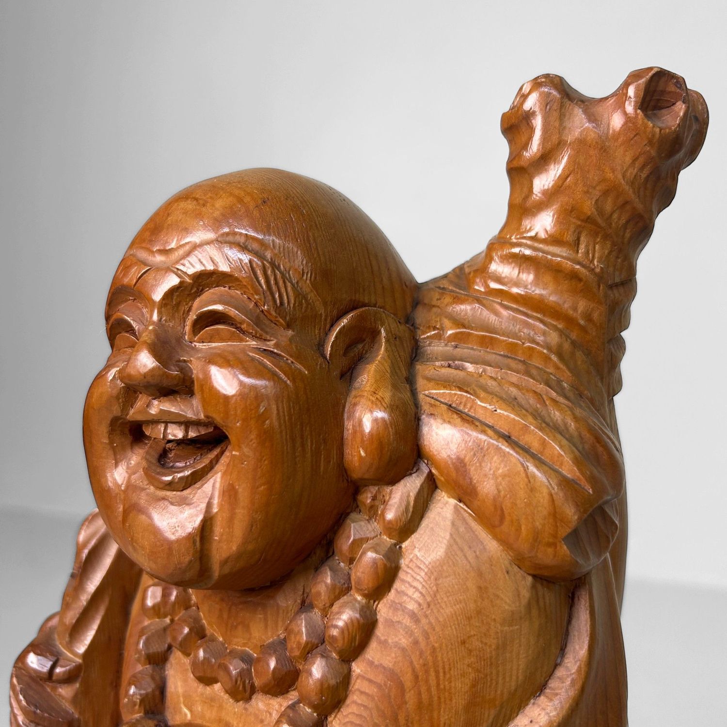 Authentiek Houten Hotei Beeld – Japan, 1950-60.