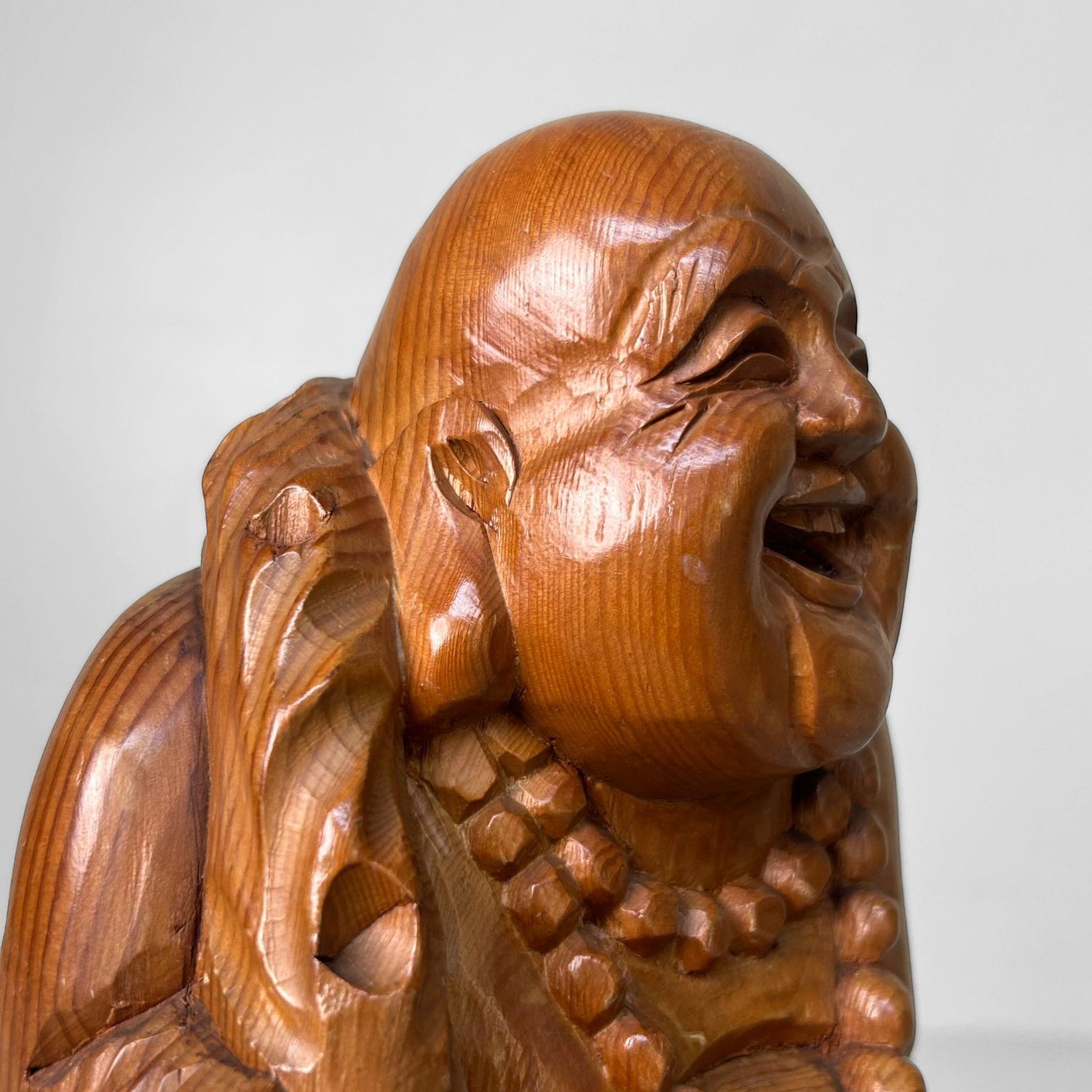 Authentiek Houten Hotei Beeld – Japan, 1950-60.