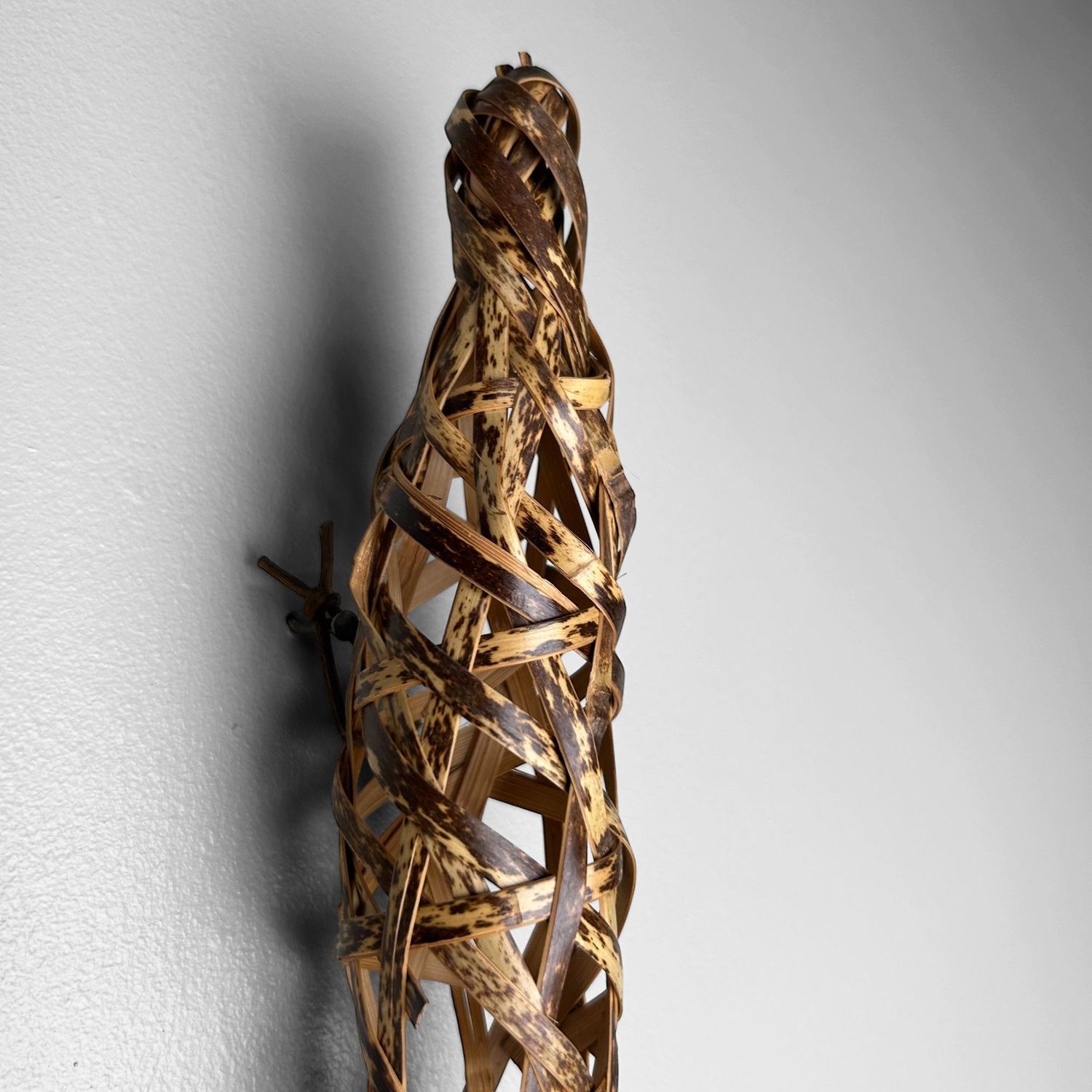 Japanse Vintage Bamboe Ikebana Muur Hanger, 1980s