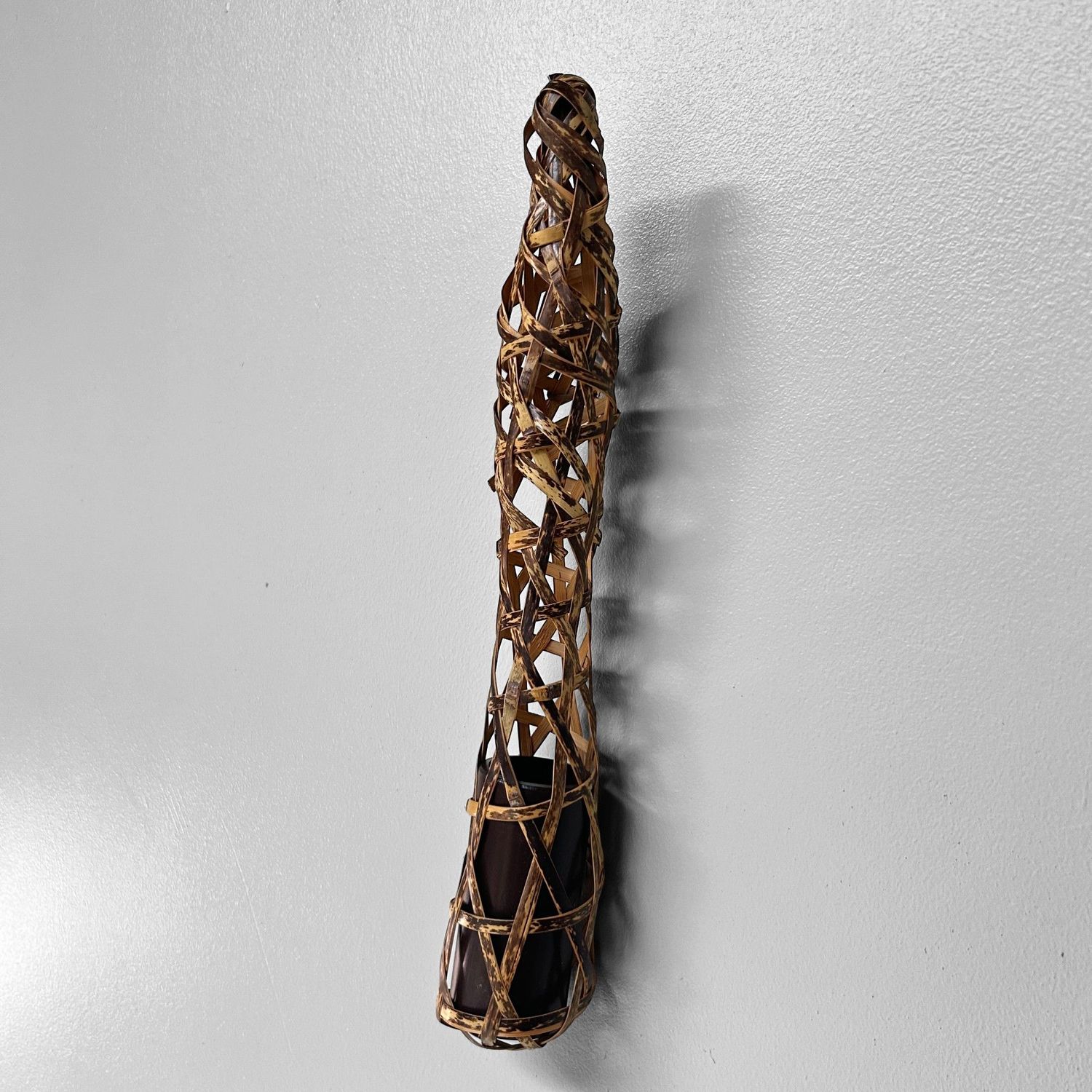 Japanse Vintage Bamboe Ikebana Muur Hanger, 1980s
