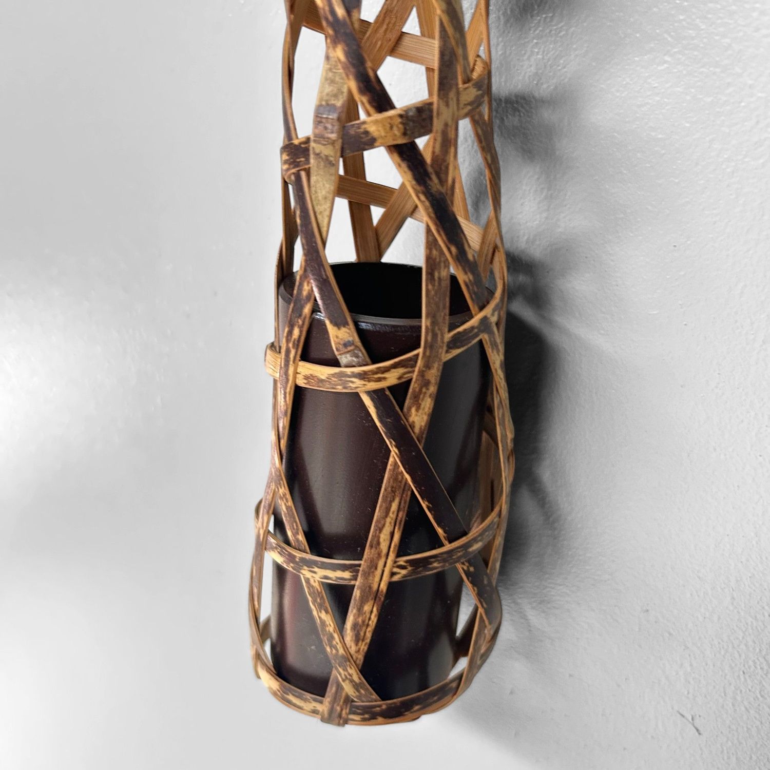 Japanse Vintage Bamboe Ikebana Muur Hanger, 1980s