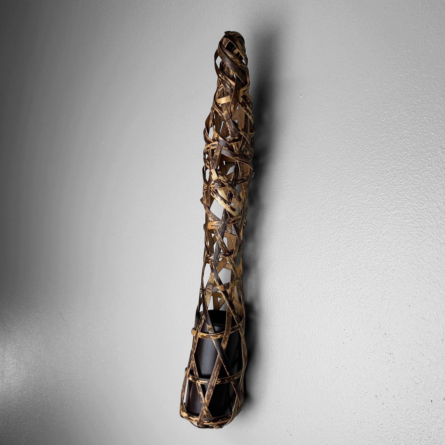 Japanse Vintage Bamboe Ikebana Muur Hanger, 1980s